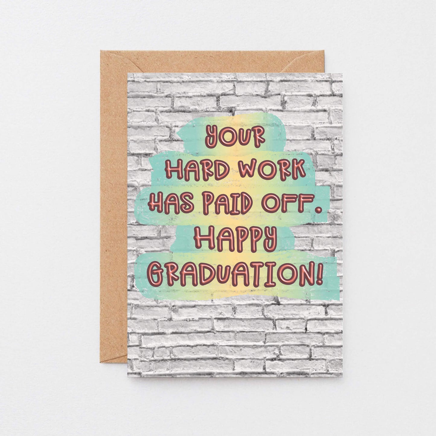 Graduation Card by SixElevenCreations. Card reads Your hard work has paid off. Happy Graduation! Product Code SE3605A6