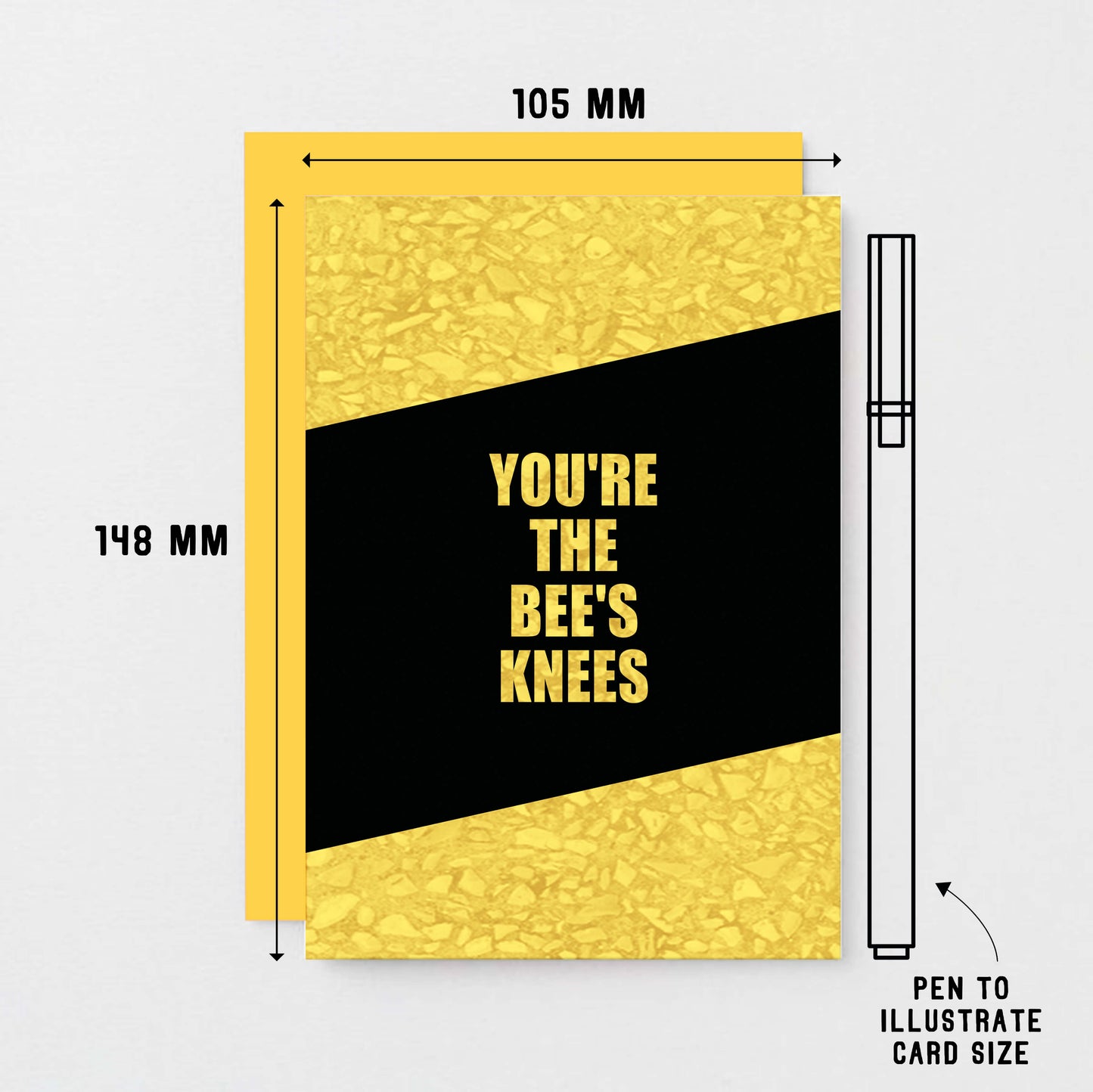 Friendship Card by SixElevenCreations. Reads You're The Bee's Knees. Product Code SE0859A6