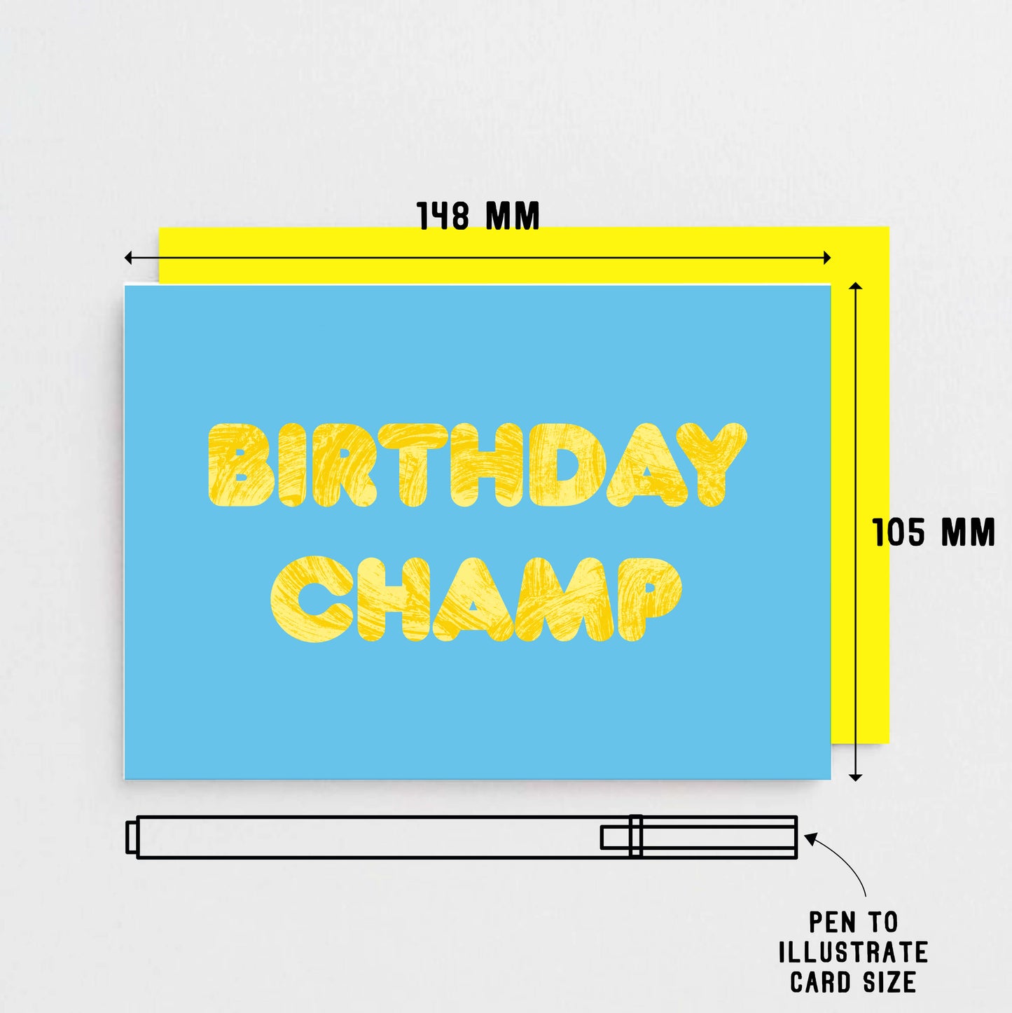 Birthday Champ Card by SixElevenCreations. Printed on sustainable card. Product Code SE5103A6