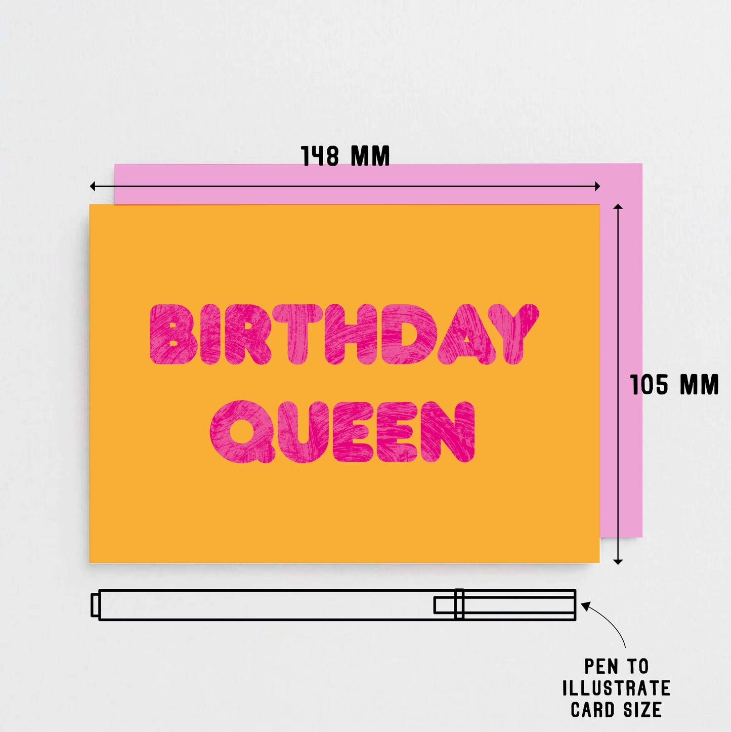 Birthday Queen Card by SixElevenCreations. Printed in the UK on sustainable card. Product Code SE5104A6