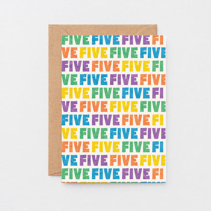 Five Years Old Card by SixElevenCreations. Product Code SE4105A6