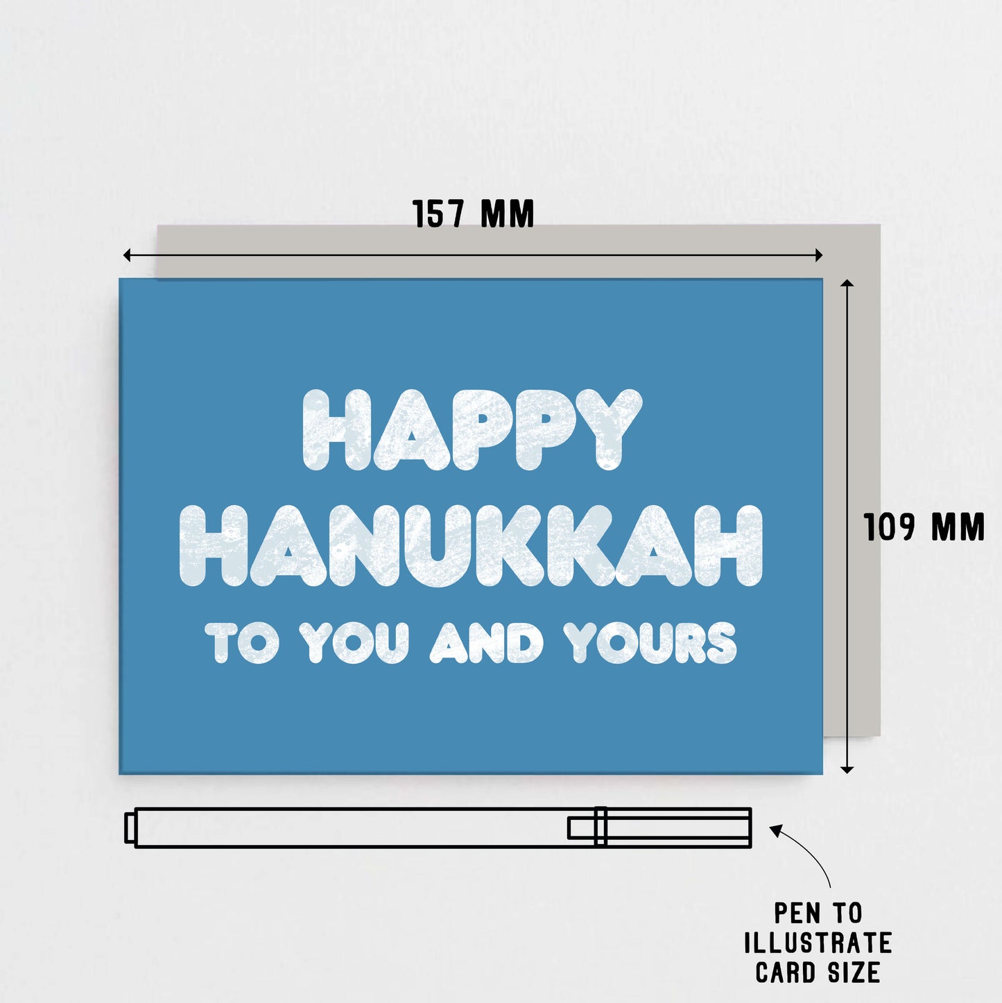 Hanukkah Card by SixElevenCreations. Card reads Happy Hanukkah to you and yours. Product Code SEH0015A6