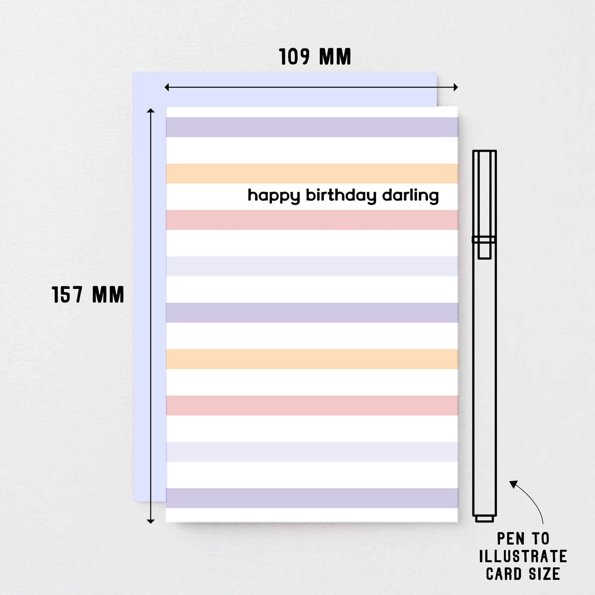 Happy Birthday Darling Card by SixElevenCreations. Product Code SE3501A6