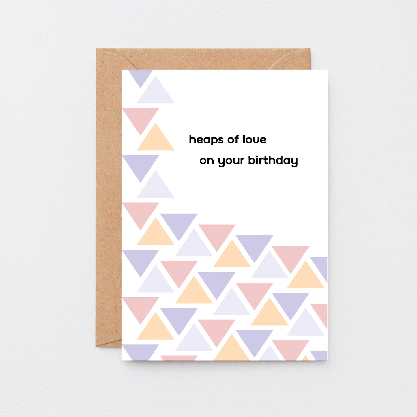Birthday Card by SixElevenCreations. Reads Heaps of love on your birthday. Product Code SE3502A6