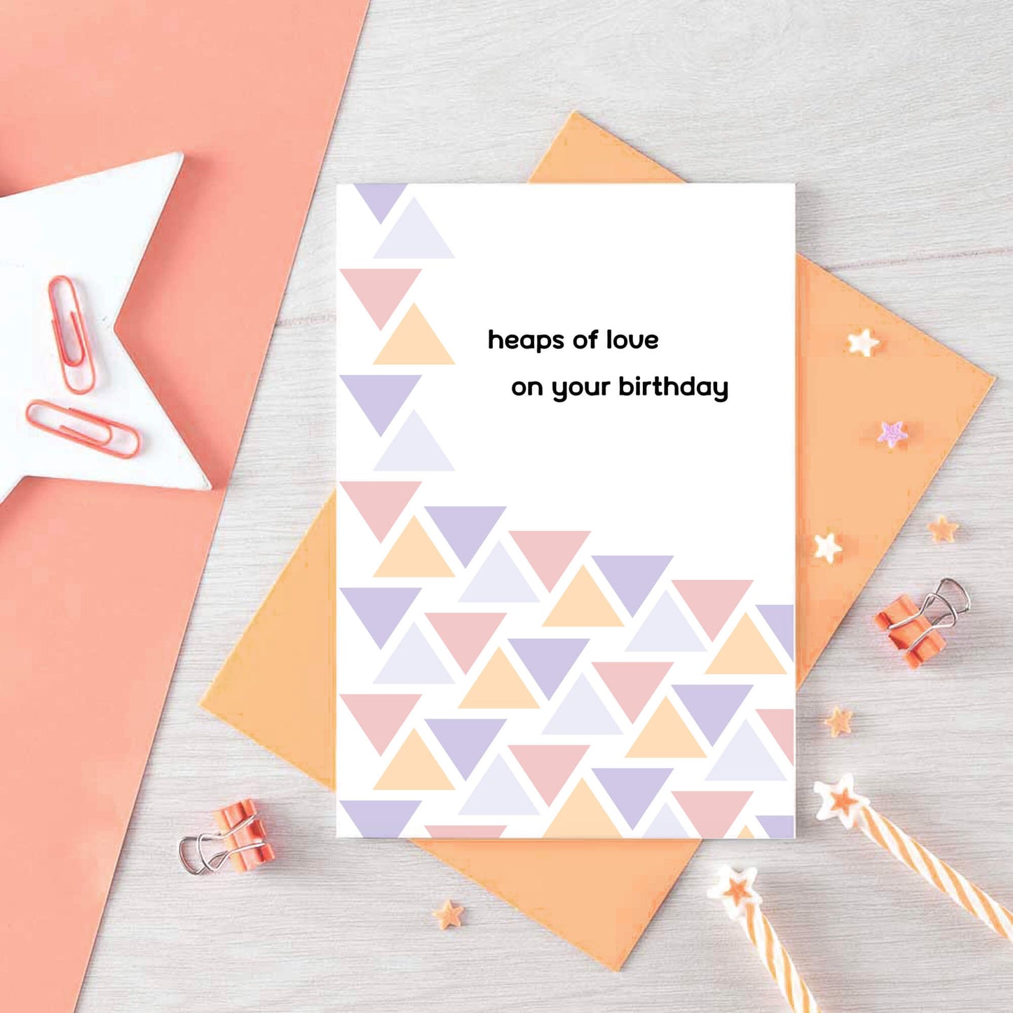 Birthday Card by SixElevenCreations. Reads Heaps of love on your birthday. Product Code SE3502A6