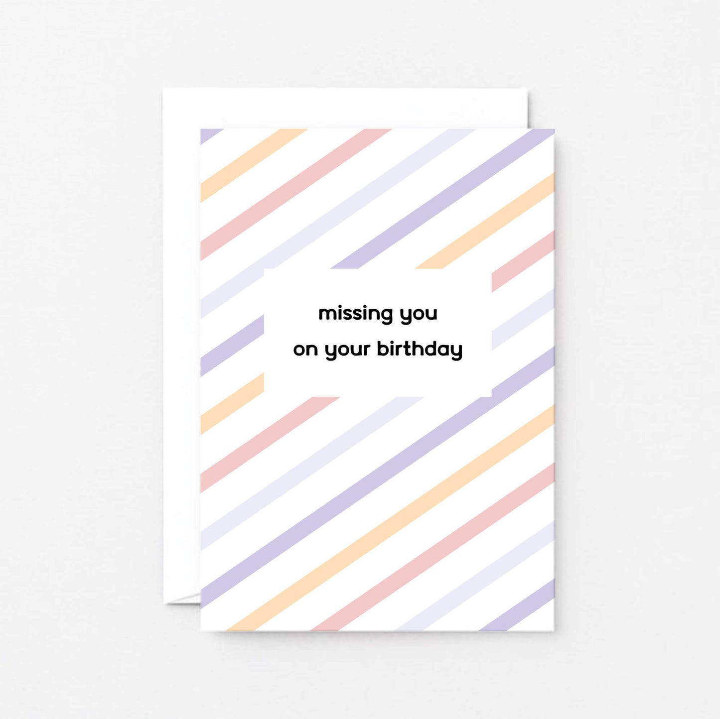 Birthday Card by SixElevenCreations. Reads Missing You On Your Birthday. Product Code SE3503A6