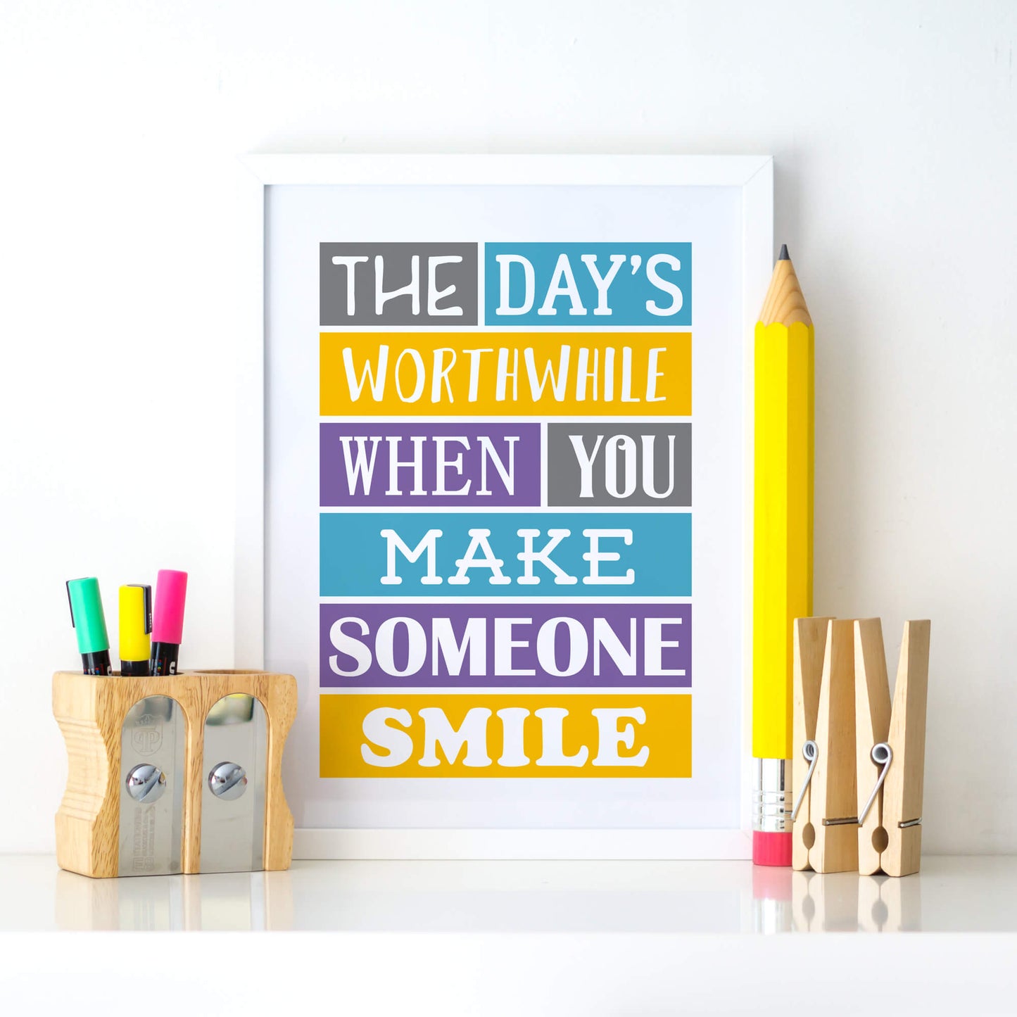 The Day's Worthwhile When You Make Someone Smile Print-SixElevenCreations-SEP0017