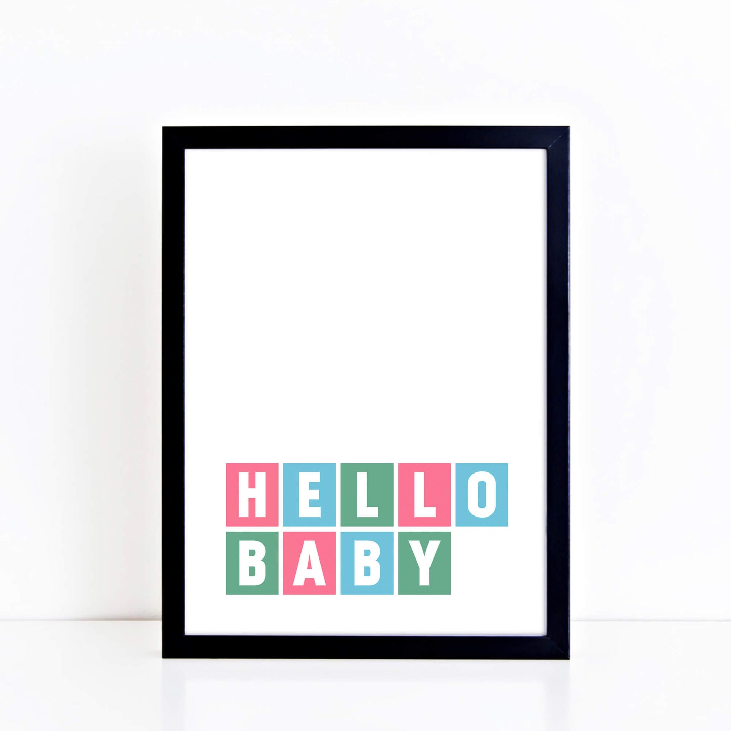 Hello Baby Nursery Wall Art by SixElevenCreations Product Code SEP0044