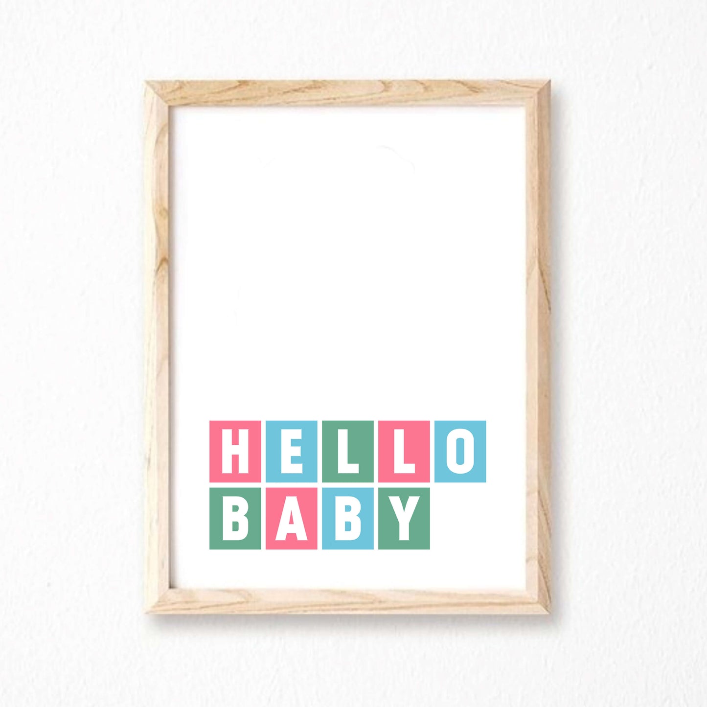 Hello Baby Nursery Wall Art by SixElevenCreations Product Code SEP0044