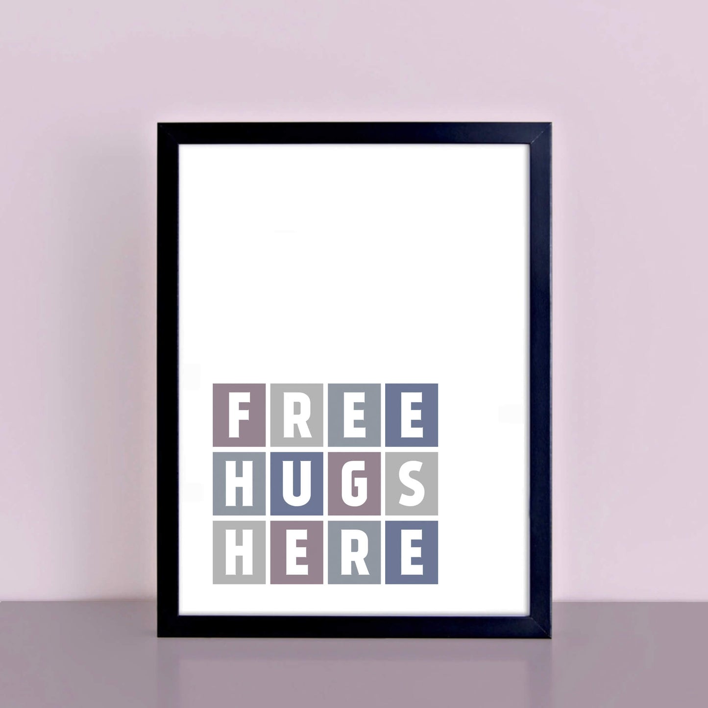 Free Hugs Here Wallprint by SixElevenCreations Product Code SEP0059