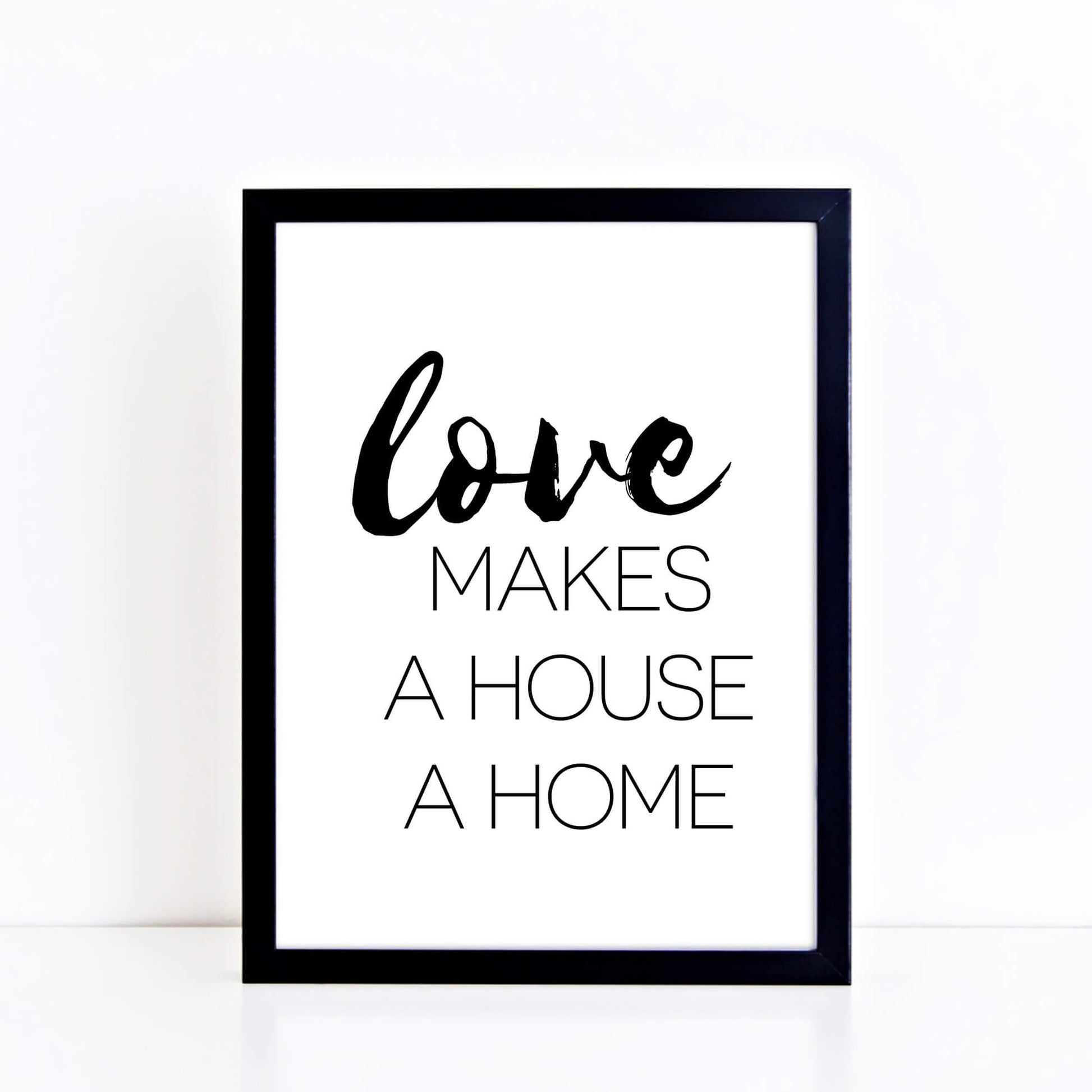 Love Makes A House A Home Wallprint by SixElevenCreations. Product Code SEP0108