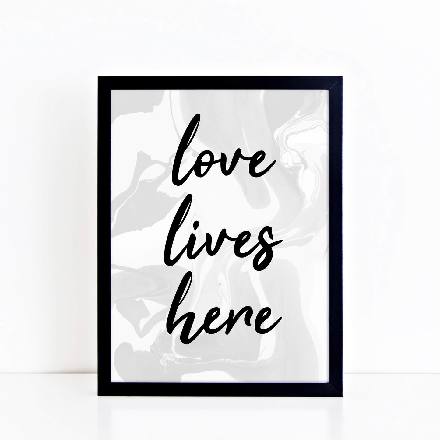 Love Lives Here Poster by SixElevenCreations. Product Code SEP0308