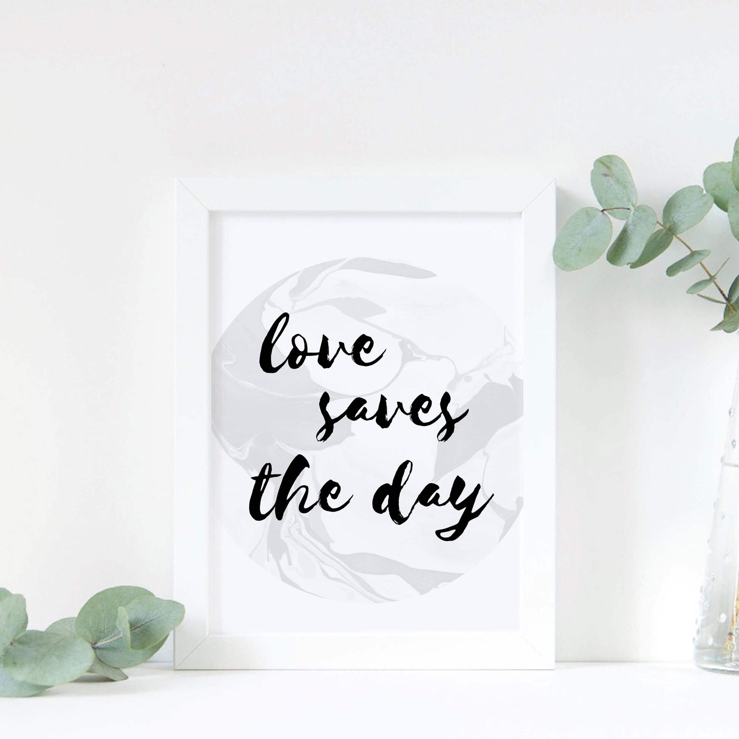 Love Saves The Day Wall Print by SixElevenCreations. Product Code SEP0310