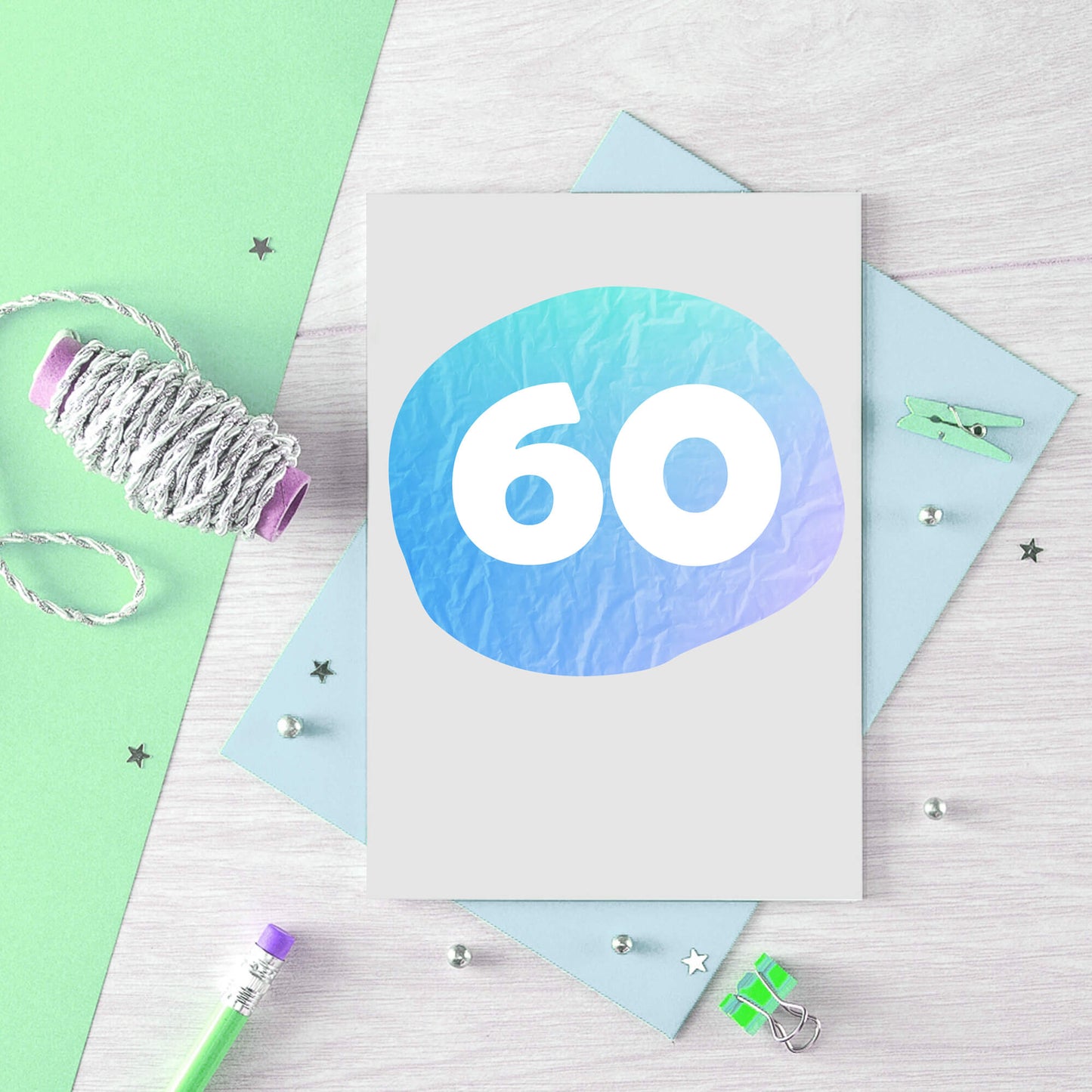 60 Years Card by SixElevenCreations. Product Code SE4058A6