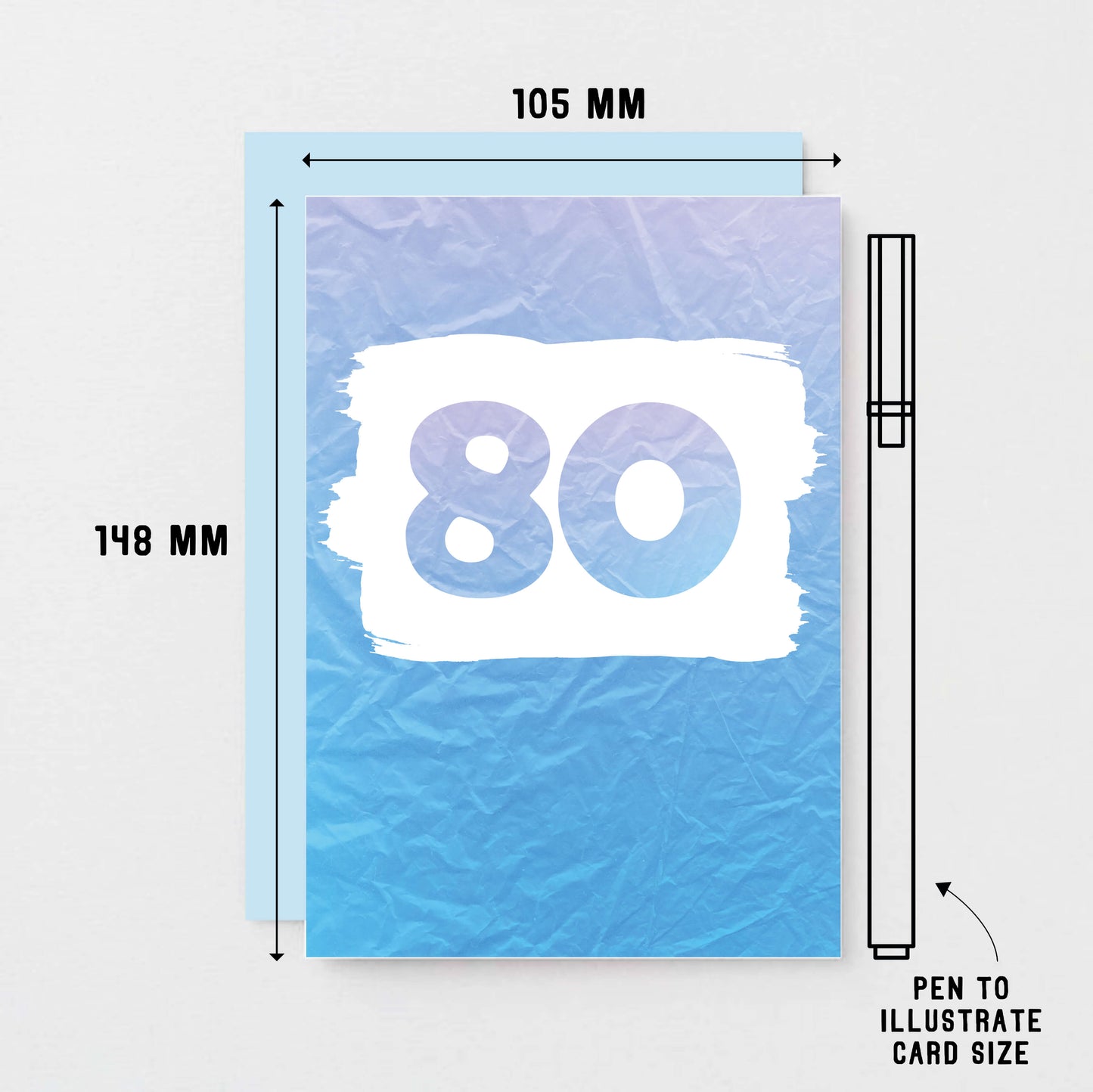 80 Years Card by SixElevenCreations. Product Code SE4066A6