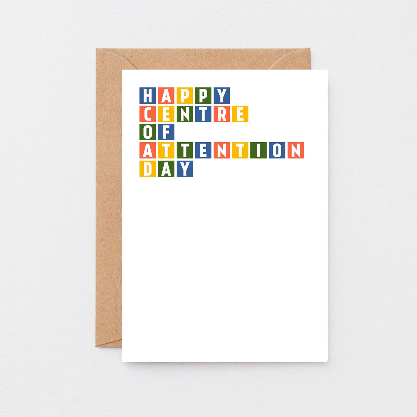 Birthday Card by SixElevenCreations. Reads Happy centre of attention day. Product Code SE0266A6