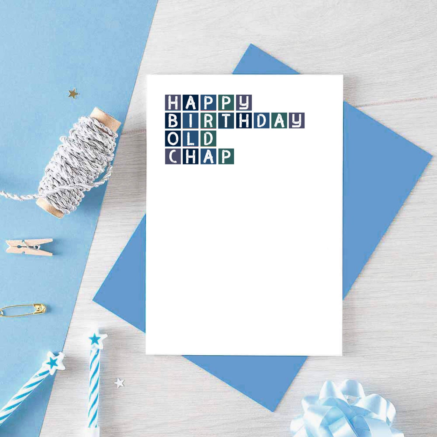 Birthday Card by SixElevenCreations. Reads Happy birthday old chap. Product Code SE0283A6