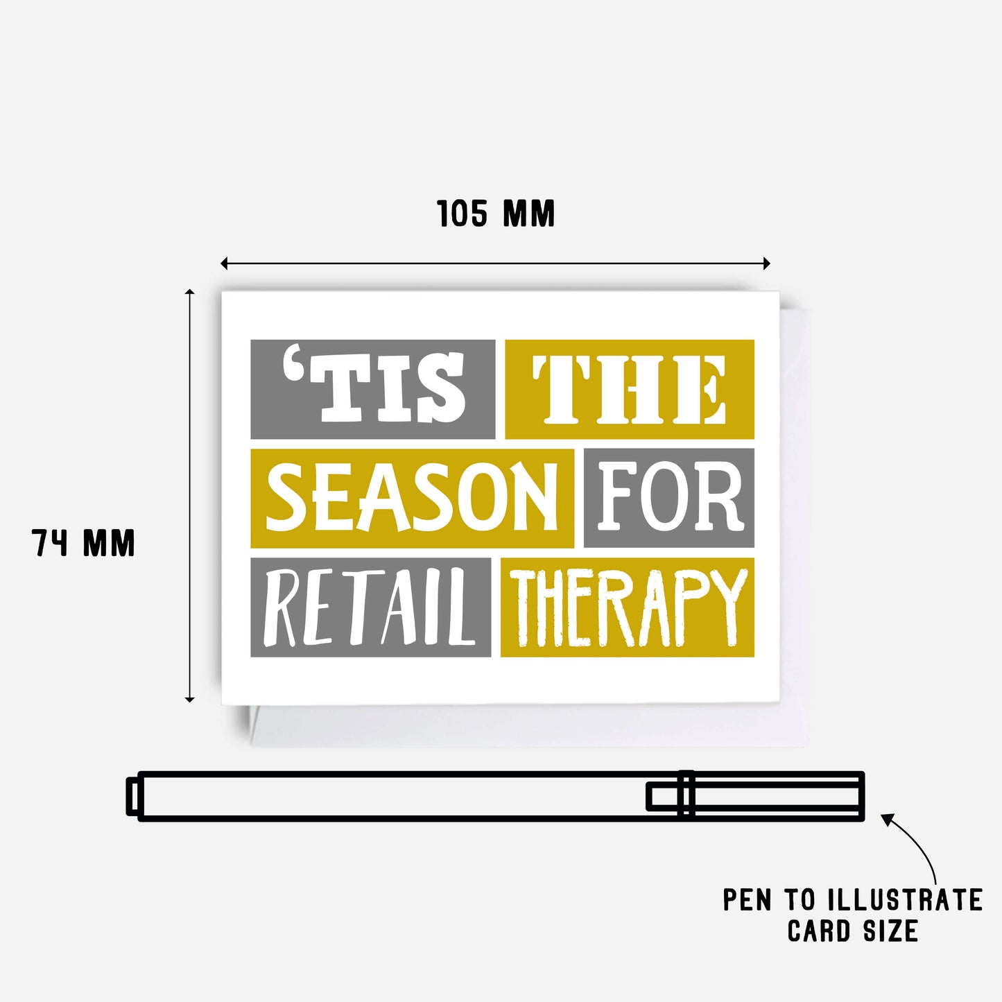 Christmas Giftcard Holder by SixElevenCreations. Reads Tis the season for retail therapy. Product Code SES0015A7