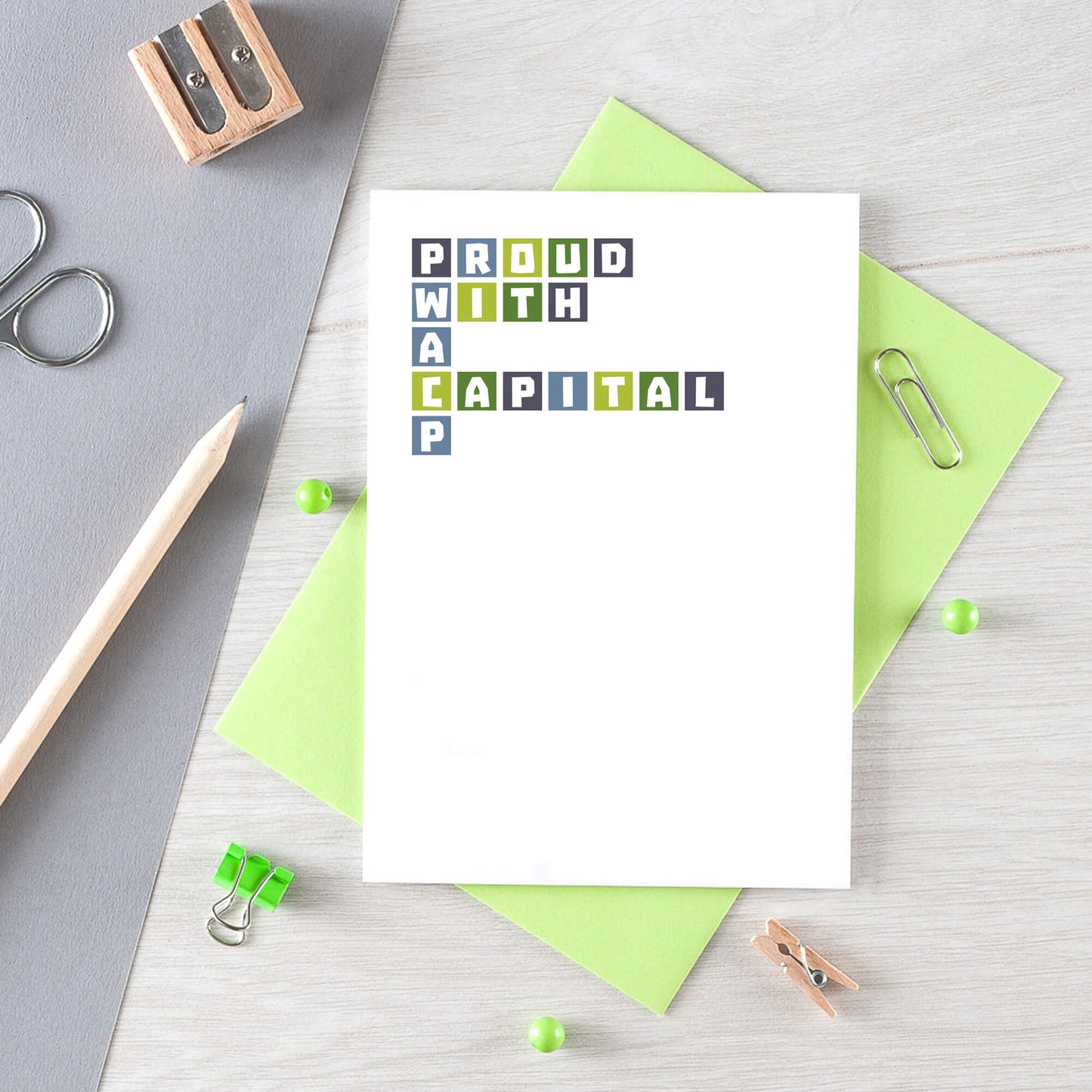 Congratulations Card by SixElevenCreations. Reads Proud with a capital P. Product Code SE0322A6
