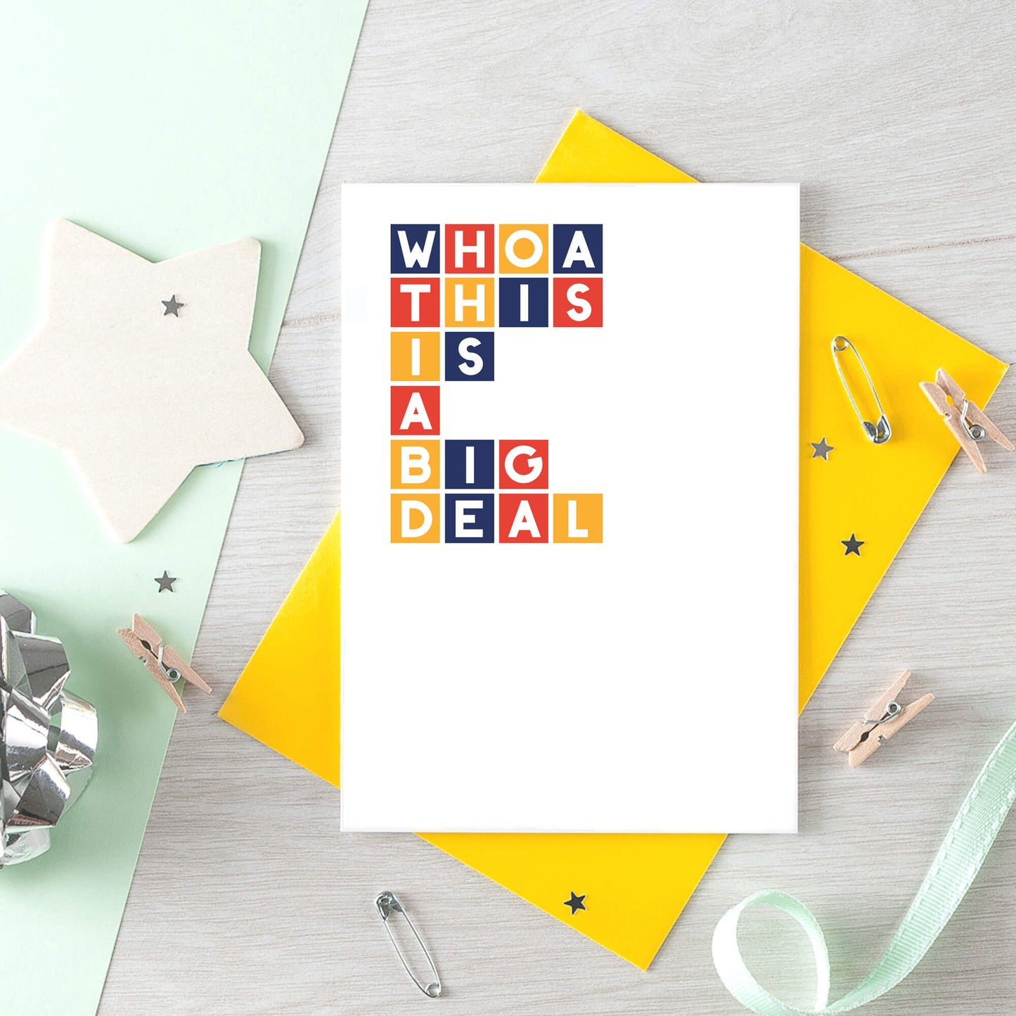 Congratulations Card by SixElevenCreations. Reads Whoa this is a big deal. Product Code SE0338A6
