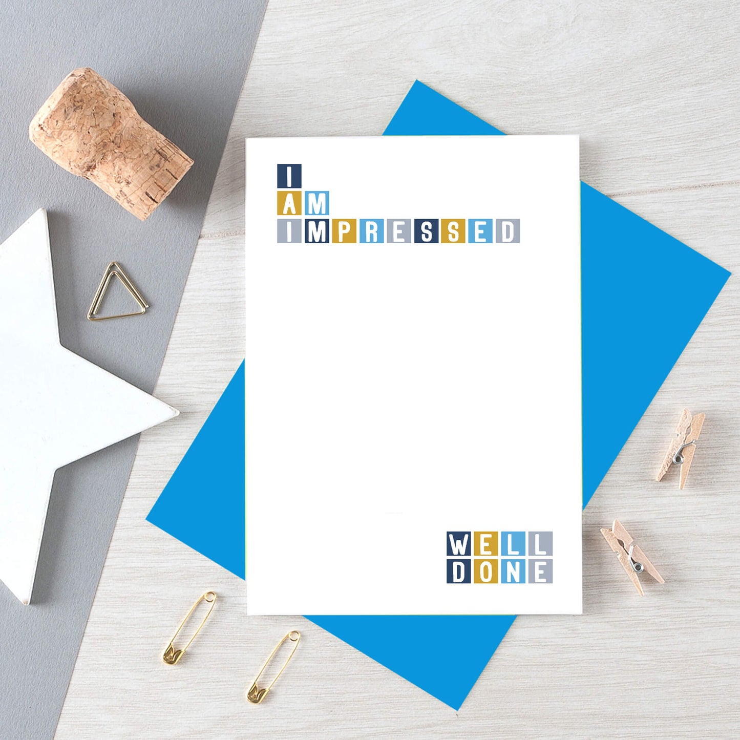 Congratulations Card by SixElevenCreations. Reads I am impressed Well done. Product Code SE0286A6