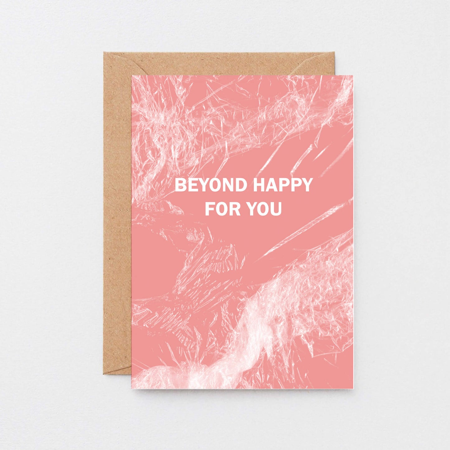 Congratulations Card by SixElevenCreations. Reads Beyond happy for you. Product Code SE3055A6