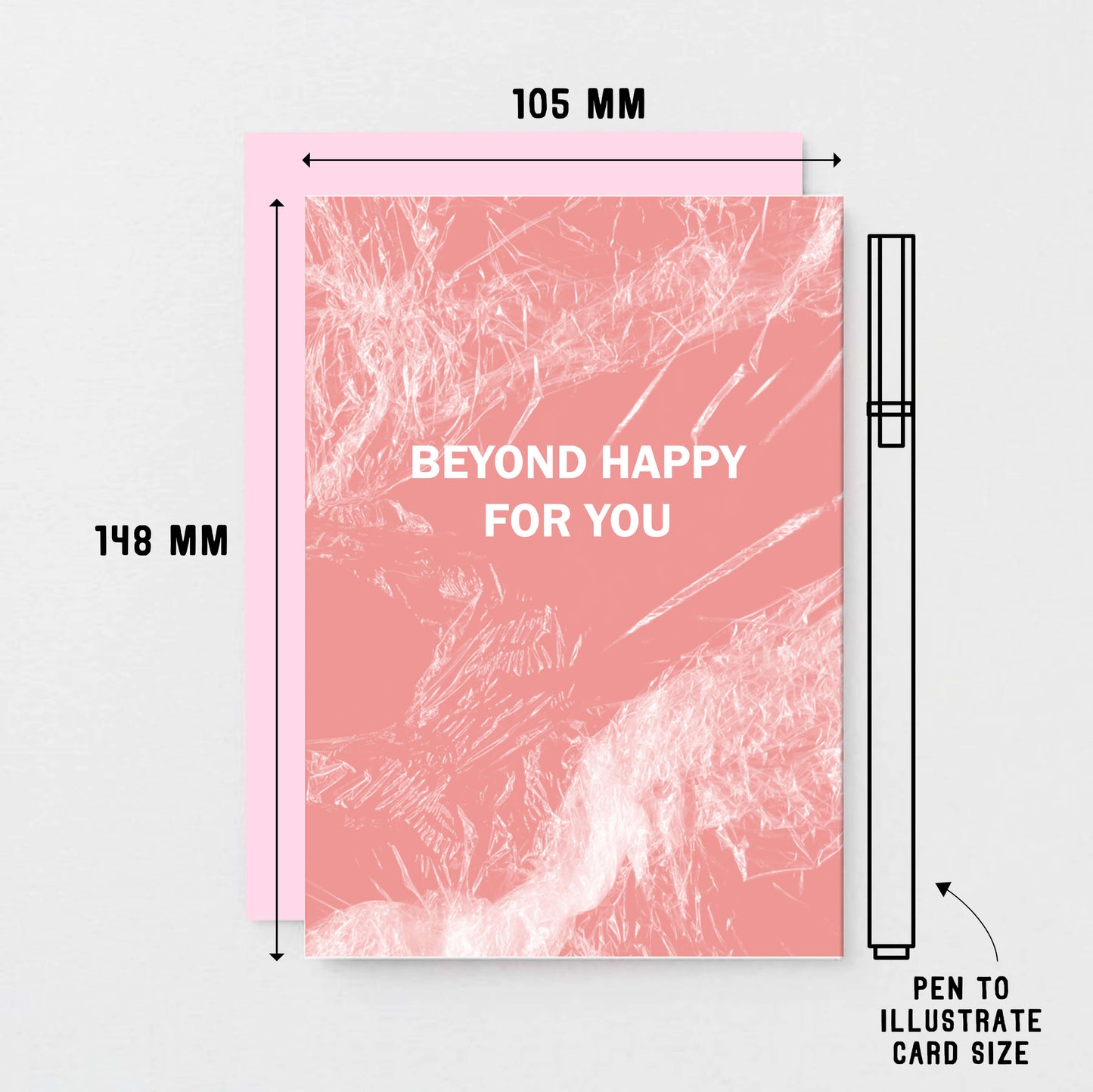 Congratulations Card by SixElevenCreations. Reads Beyond happy for you. Product Code SE3055A6