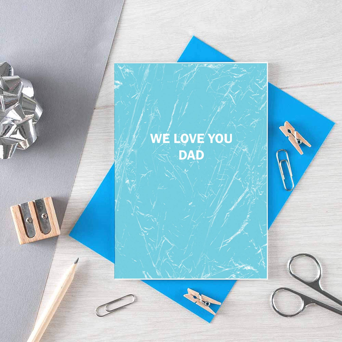 Dad Card by SixElevenCreations. Reads We love you Dad. Product Code SE3053A6