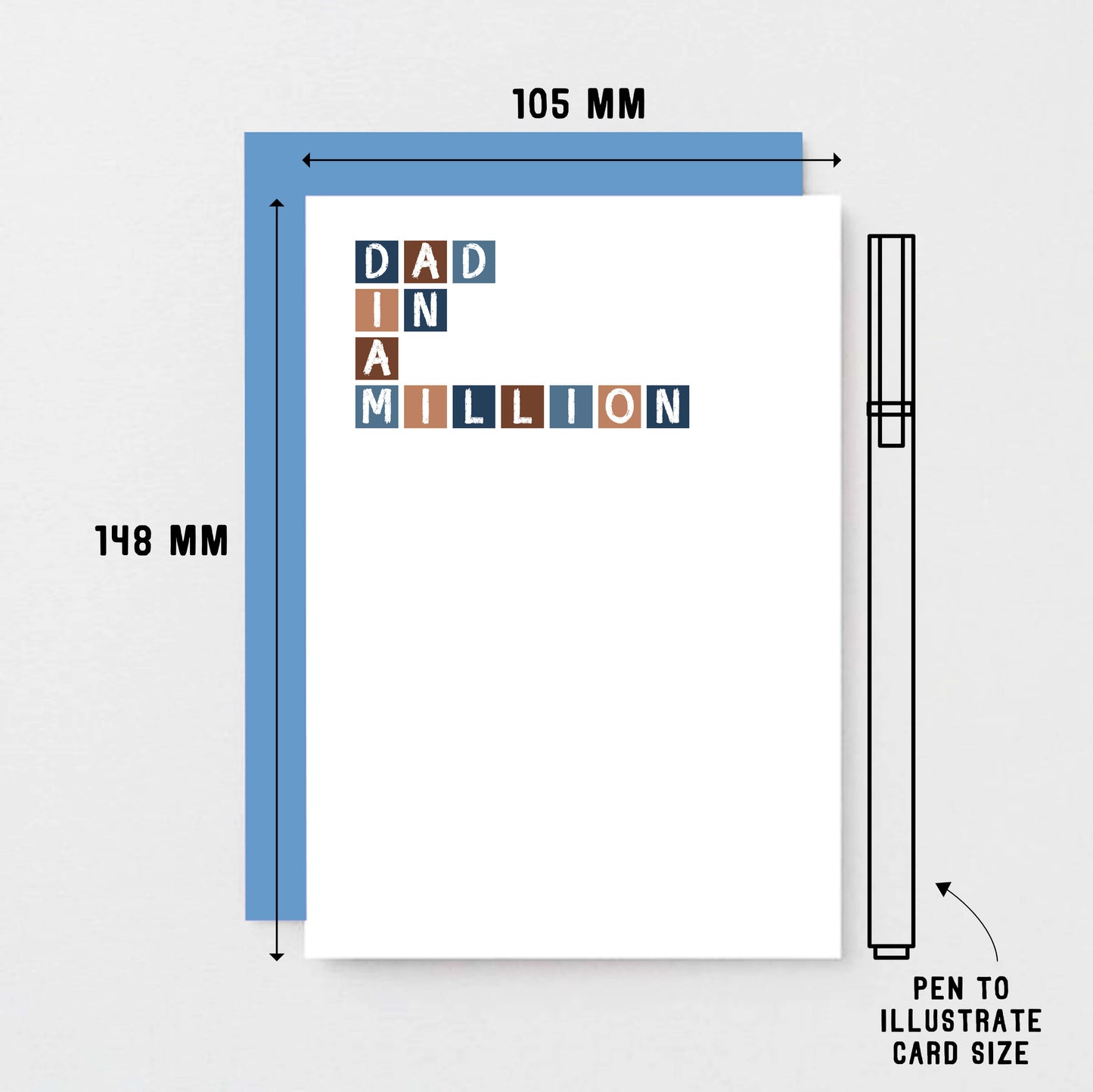 Dad In A Million Card by SixElevenCreations. Product Code SE0307A6