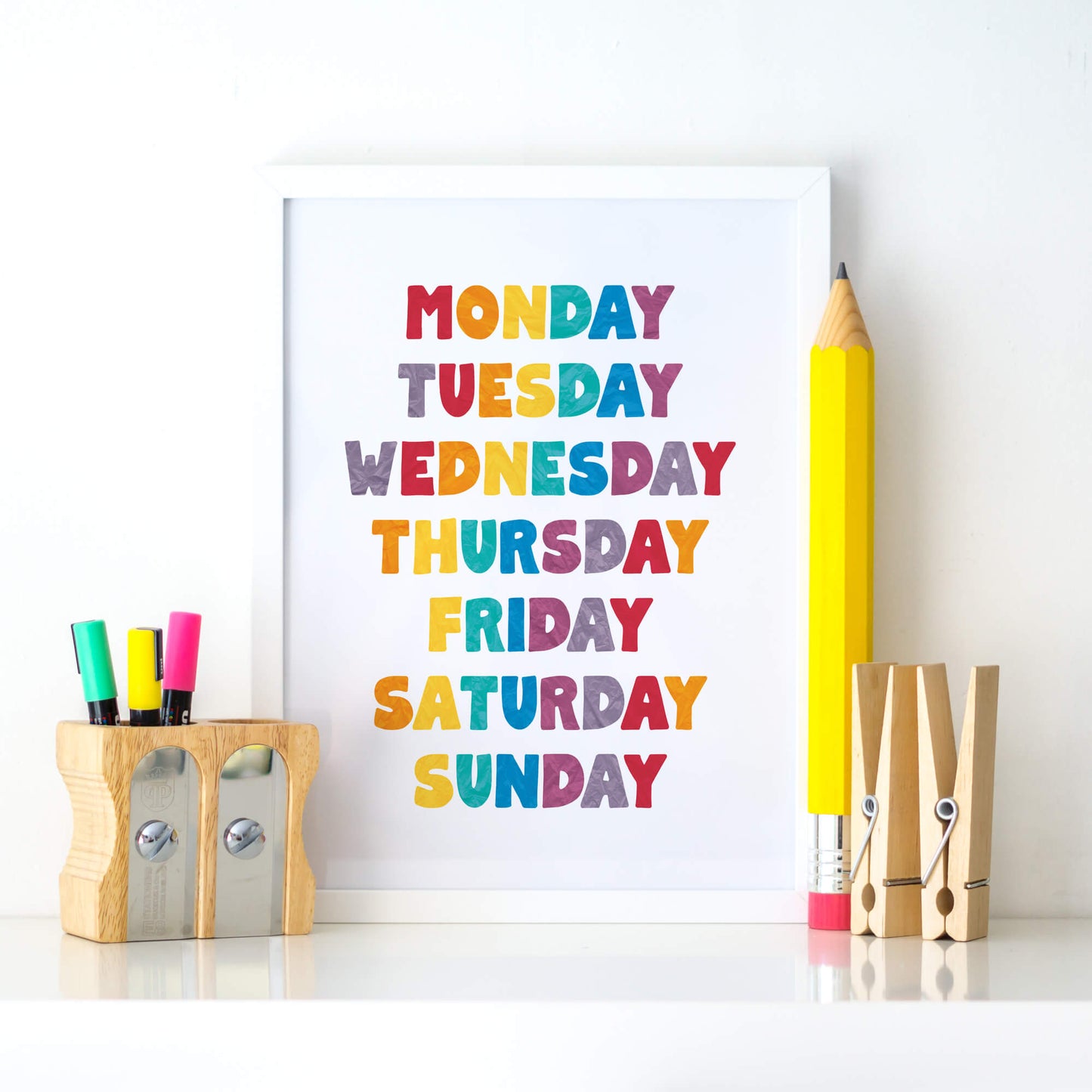 Days Of The Week Poster by SixElevenCreations. Product Code SEP0501