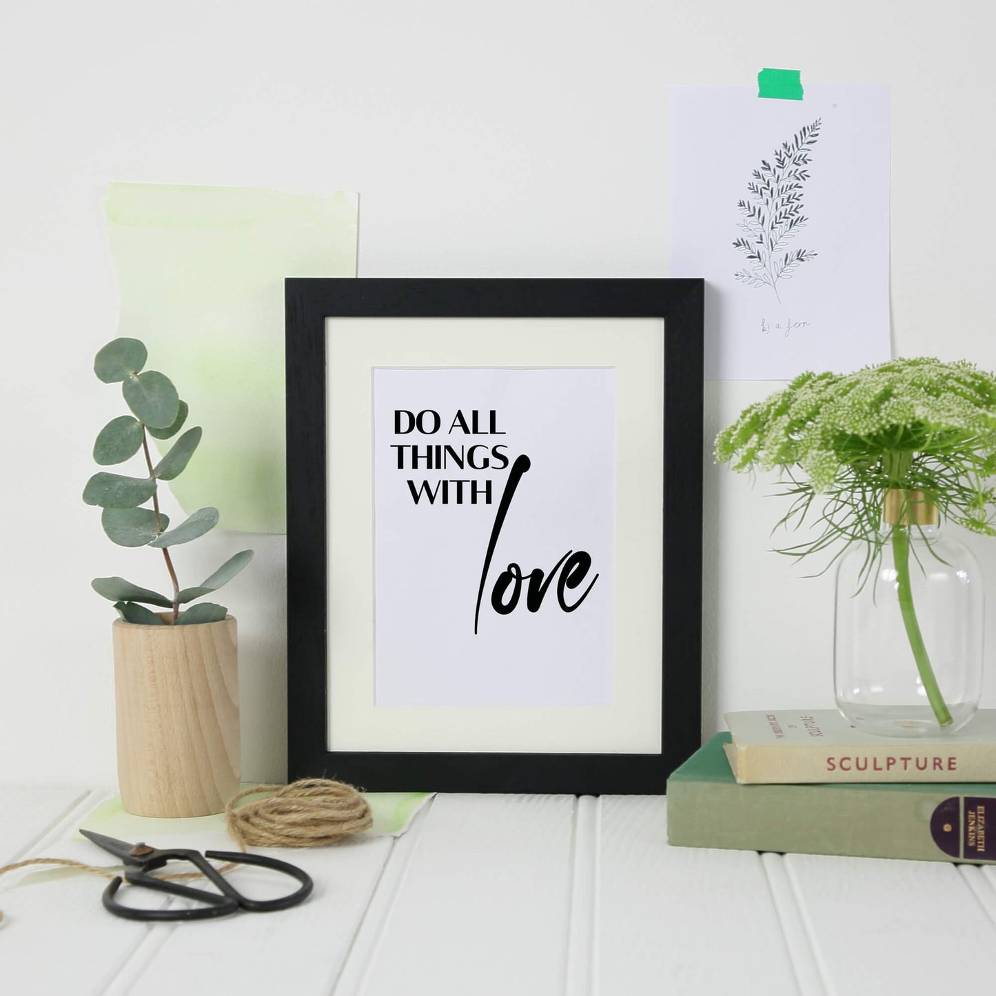 Do All Things With Love Text Print by SixElevenCreations. Product Code SEP0114