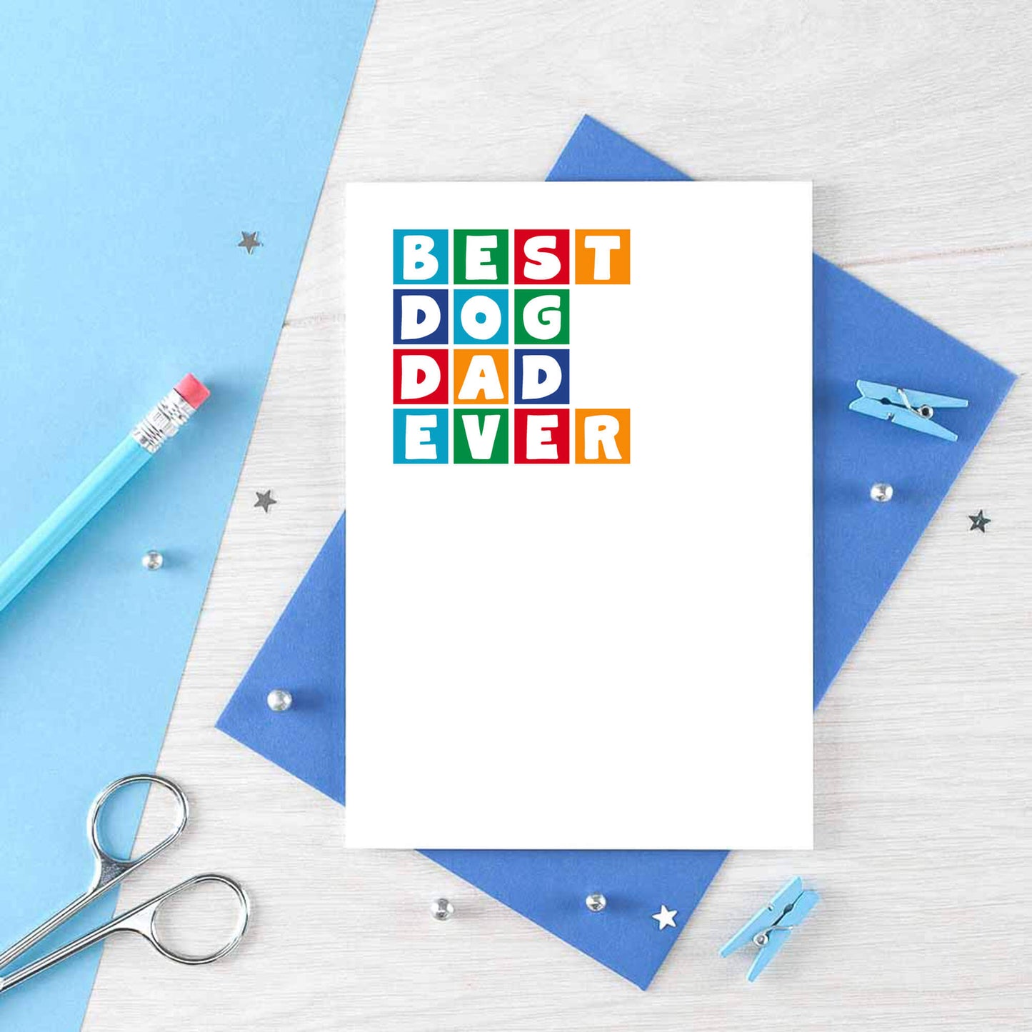 Best Dog Dad Ever Card by SixElevenCreations. Product Code SE0339A6