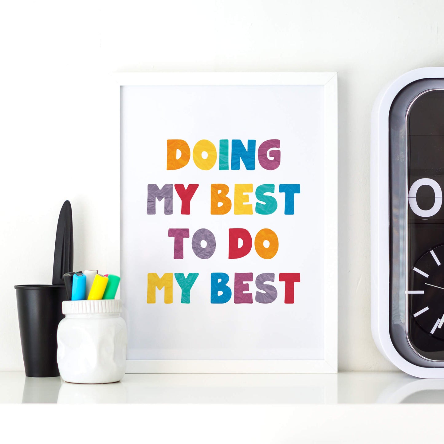 Typography Quote with the saying Doing My Best To Do My Best by SixElevenCreations. Product Code SEP0502
