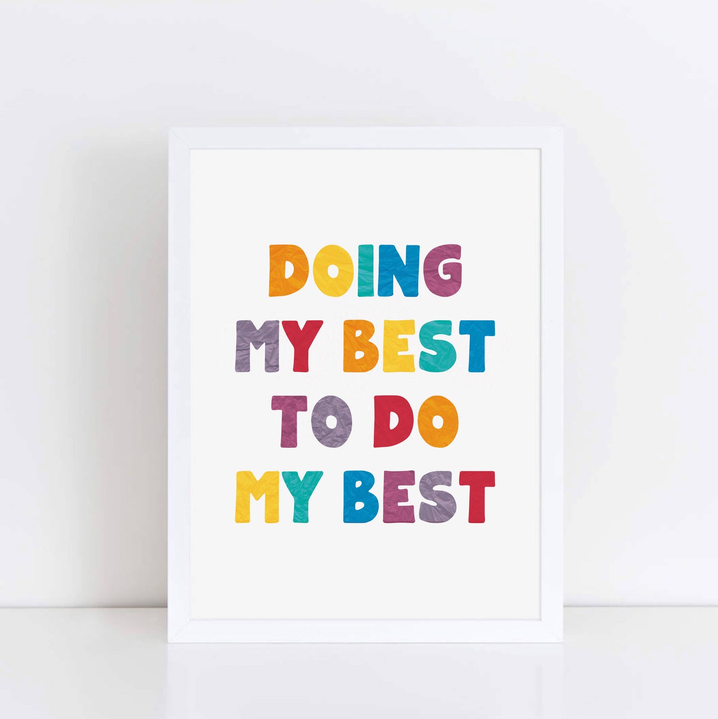 Typography Quote with the saying Doing My Best To Do My Best by SixElevenCreations. Product Code SEP0502