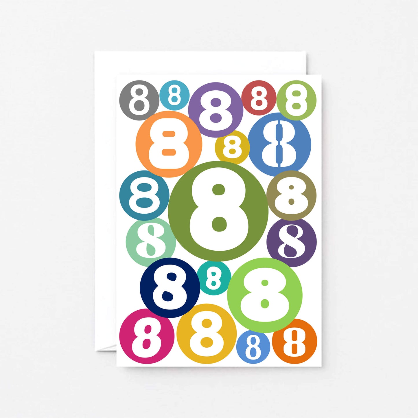 8th Birthday Card by SixElevenCreations. Product Code SE2068A6