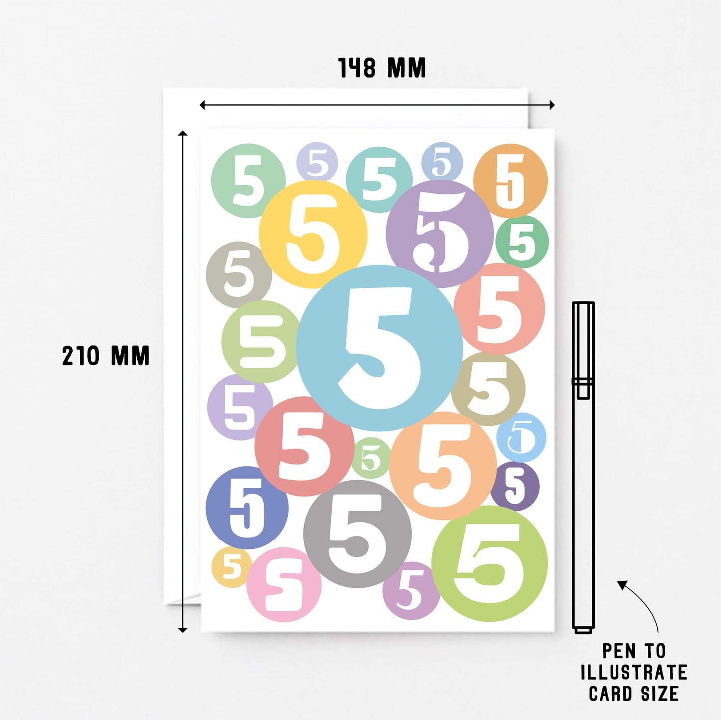 Big 5th Birthday Card by SixElevenCreations. Product Code SE2065A5