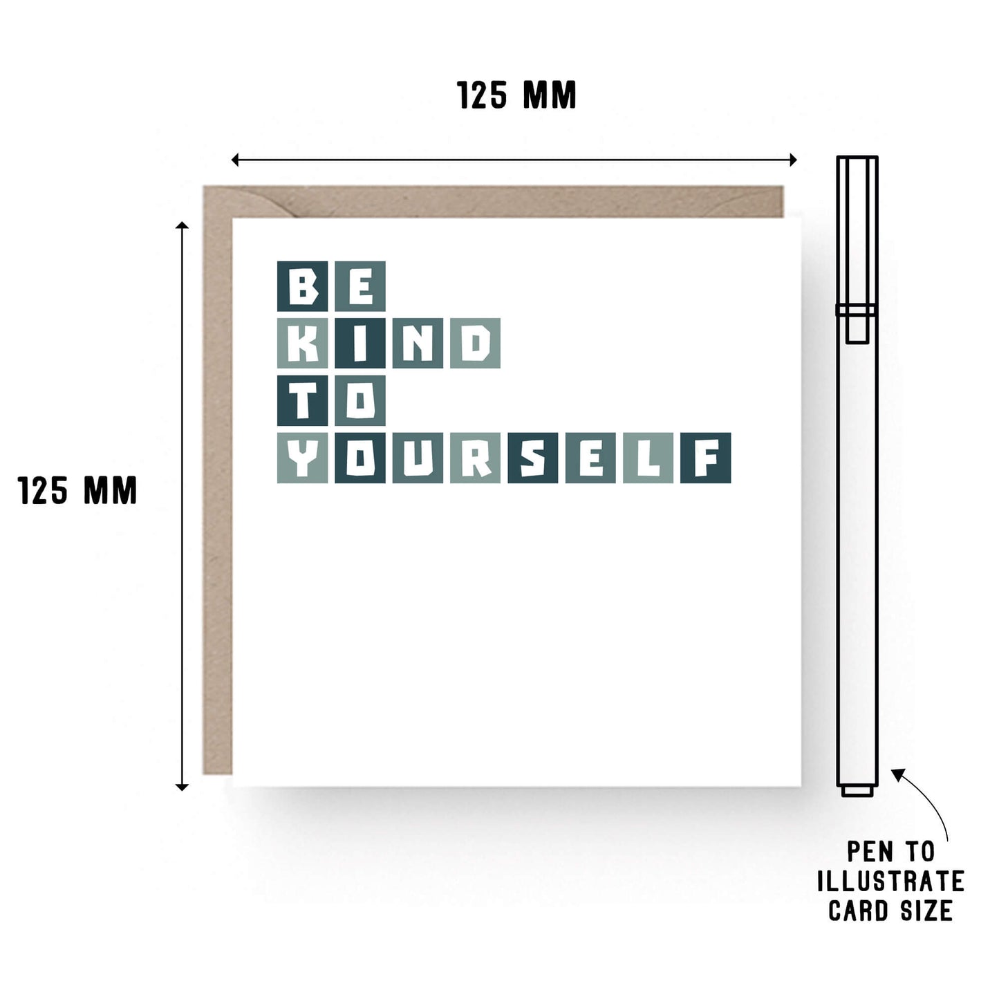 Be Kind To Yourself Card by SixElevenCreations. Product Code SE0006SQ