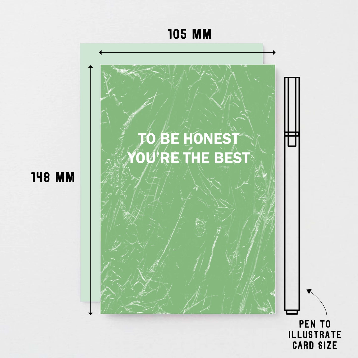 Friendship Card by SixElevenCreations. Reads To be honest You're the best. Product Code SE3059A6
