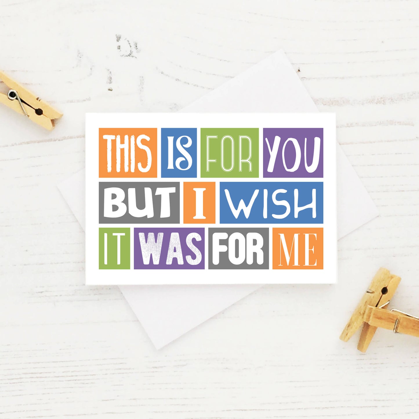 Giftcard Holder by SixElevenCreations. Reads This is for you but I wish it was for me. Product Code SES0011A7