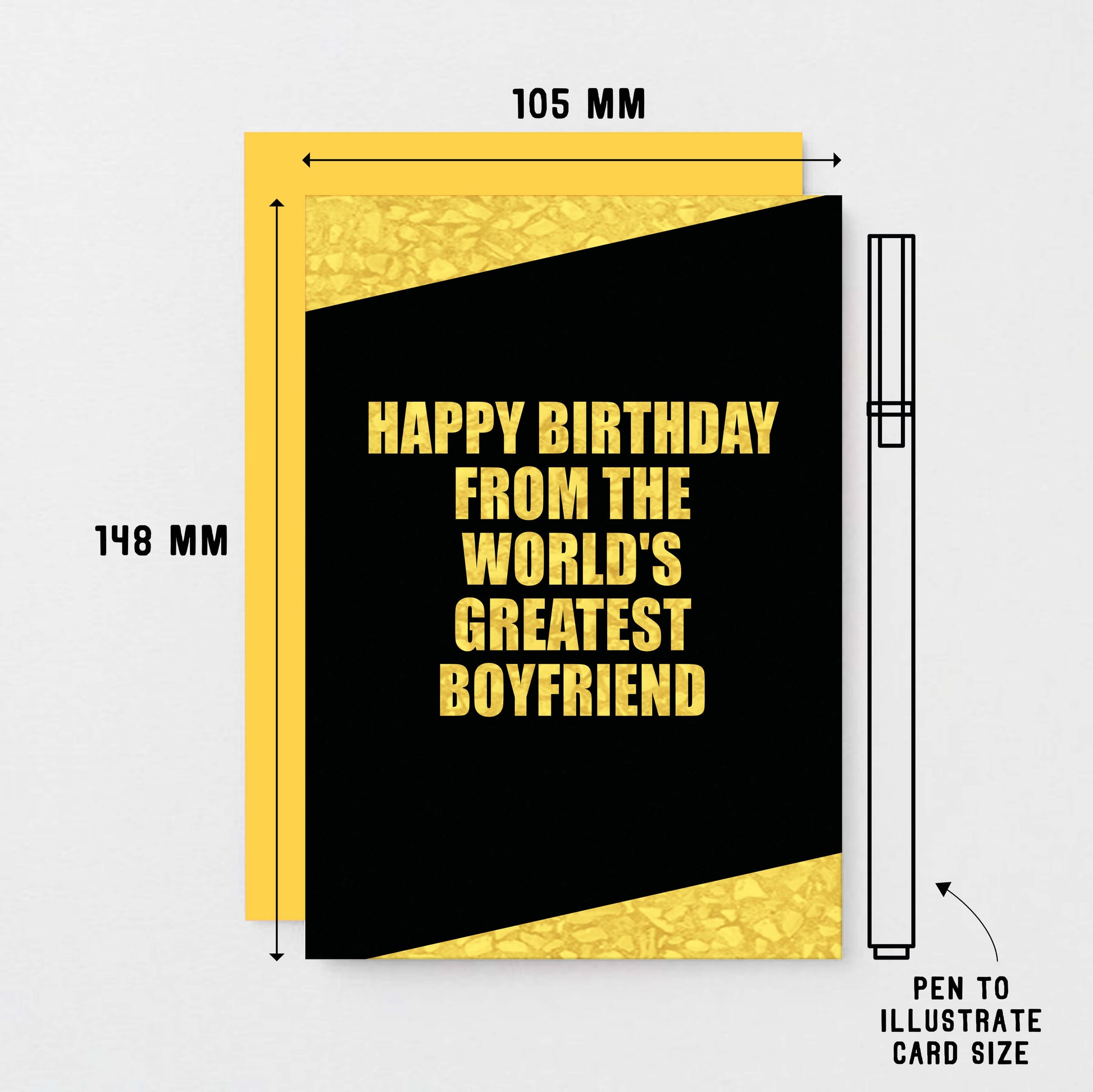 Girlfriend Birthday Card by SixElevenCreations. Reads Happy birthday from the world's greatest boyfriend. Product Code SE0855A6