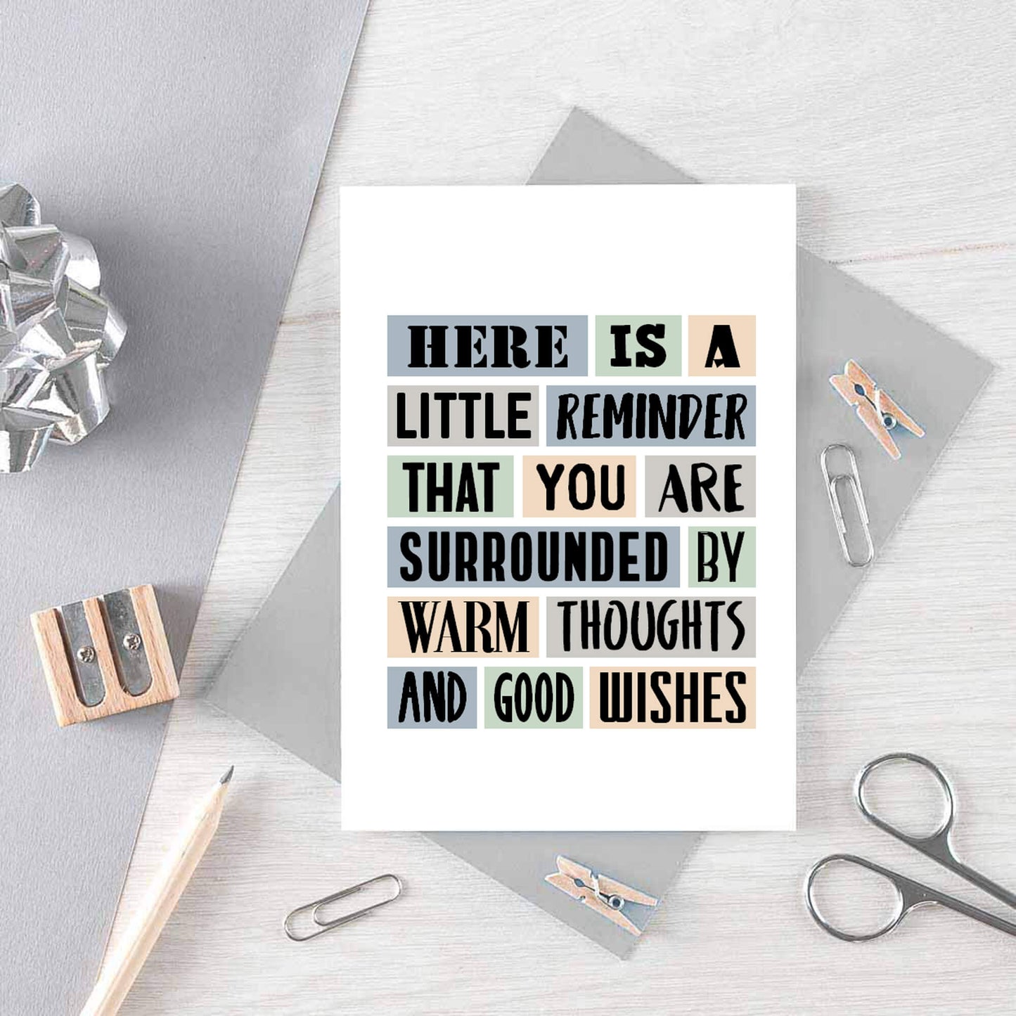 Thinking Of You Card by SixElevenCreations. Reads Here is a little reminder that you are surrounded by warm thoughts and good wishes. Product Code SE0069A6