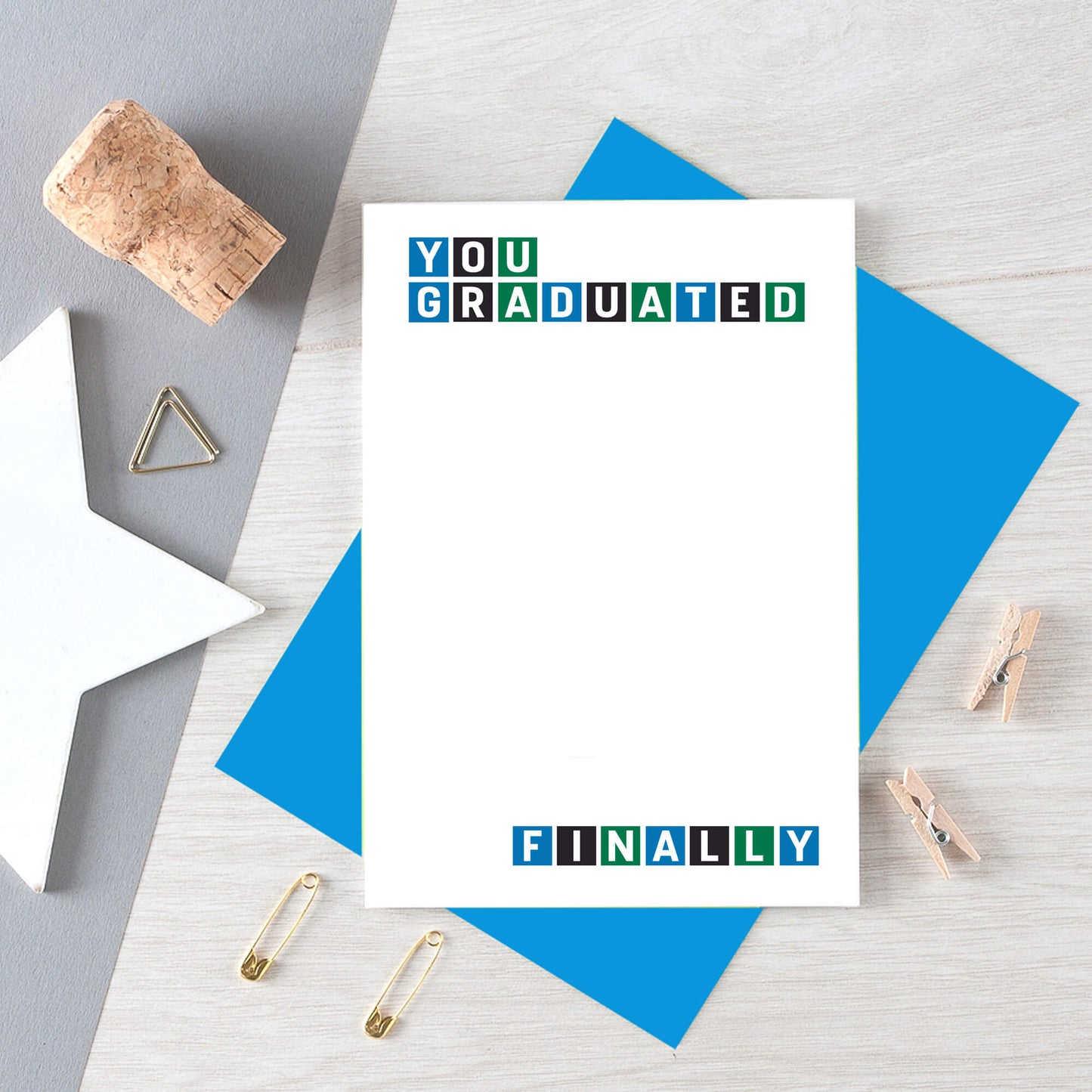 Graduation Card by SixElevenCreations. Reads You graduated Finally. Product Code SE0247A6
