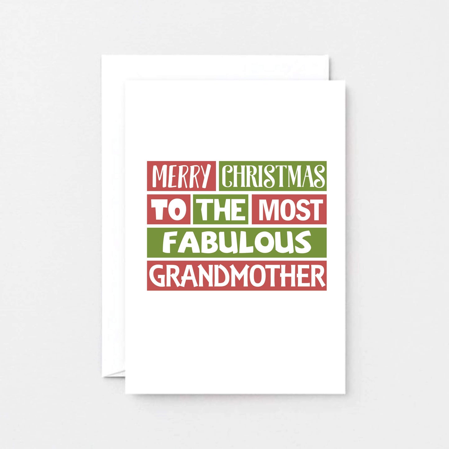 Christmas Card by SixElevenCreations. Reads Merry Christmas to the most fabulous grandmother. Product Code SEC0011A6