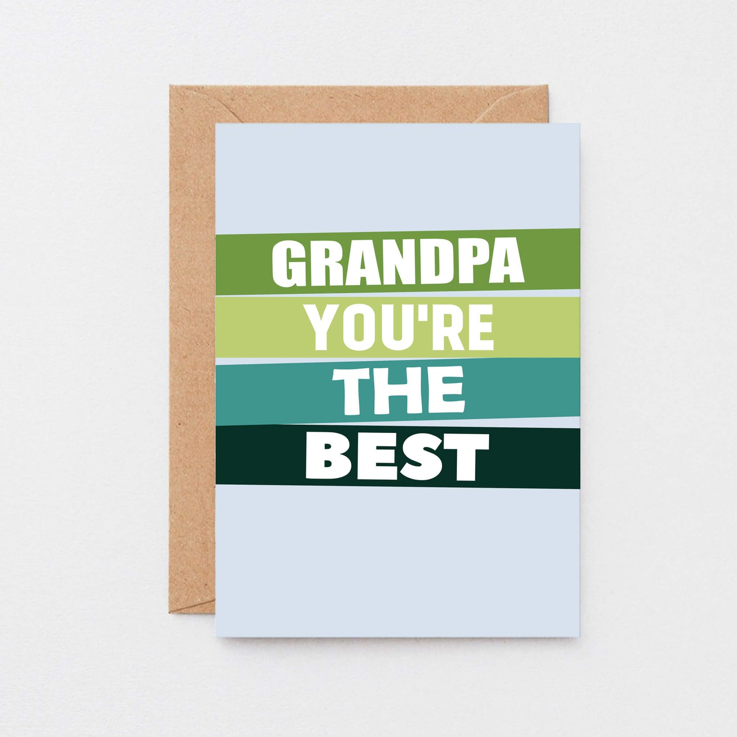 Grandpa Card by SixElevenCreations. Reads Grandpa You're the best. Product Code SE0503A6
