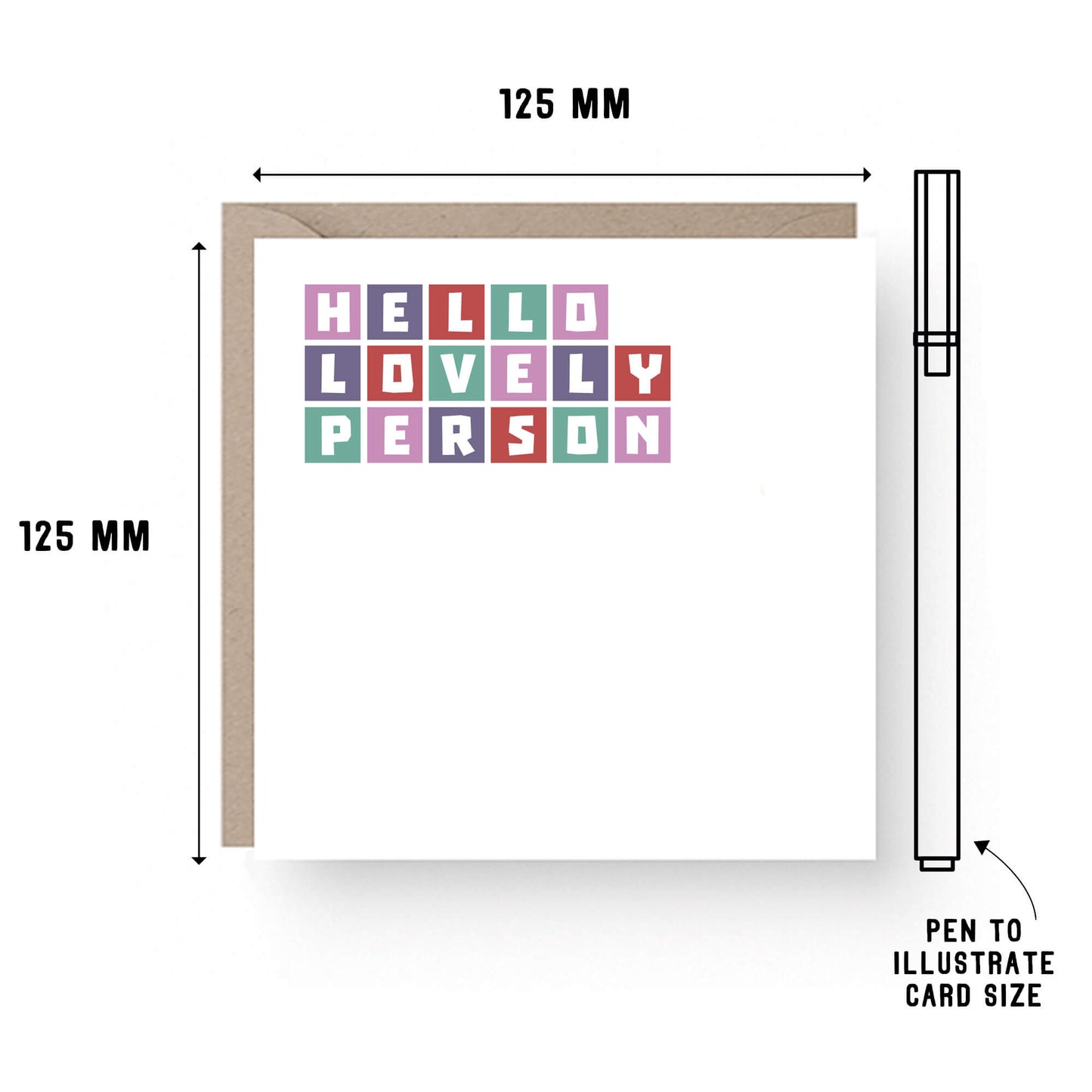 Hello Lovely Person Card by SixElevenCreations. Product Code SE0007SQ