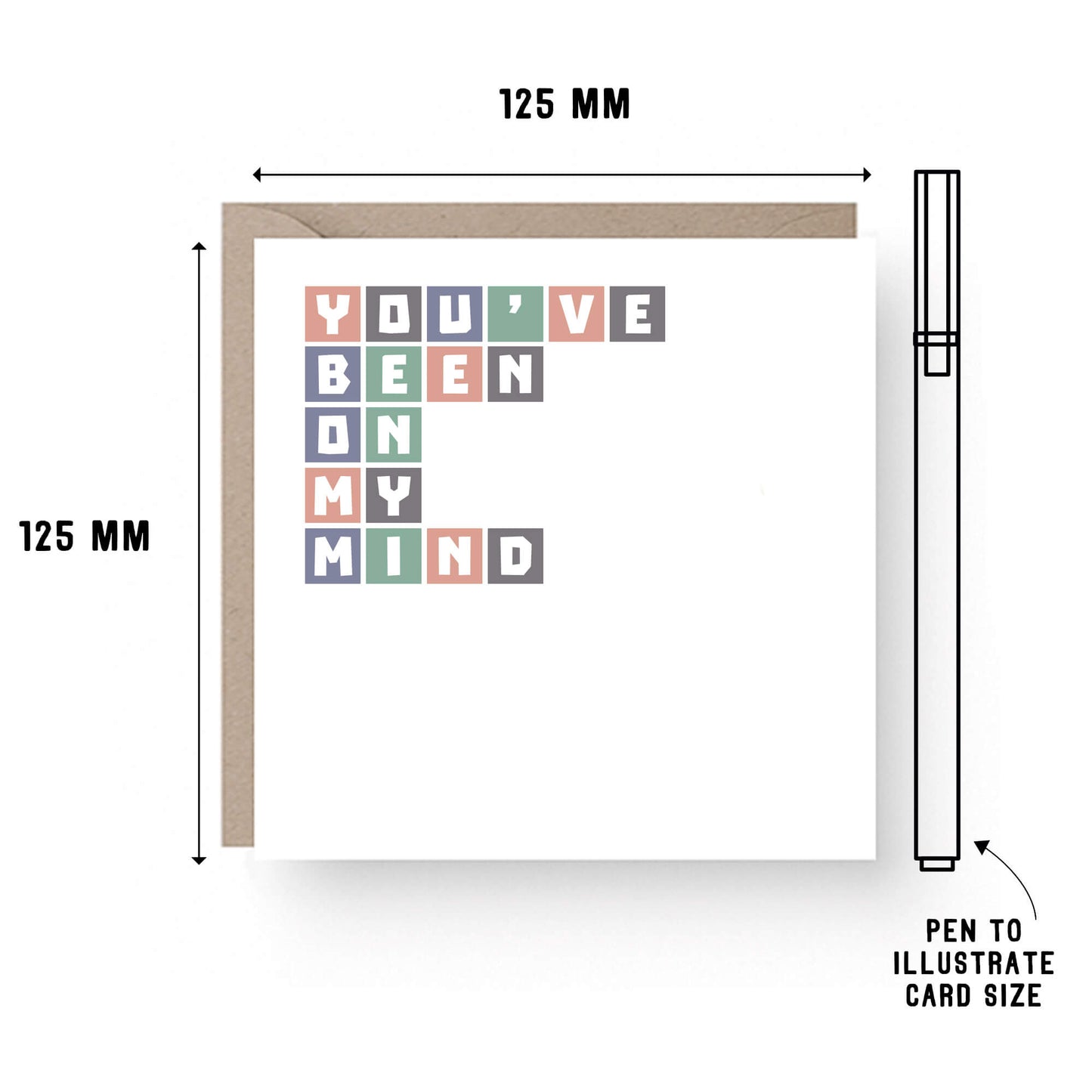 You've Been On My Mind Card by SixElevenCreations. Product Code SE0009SQ