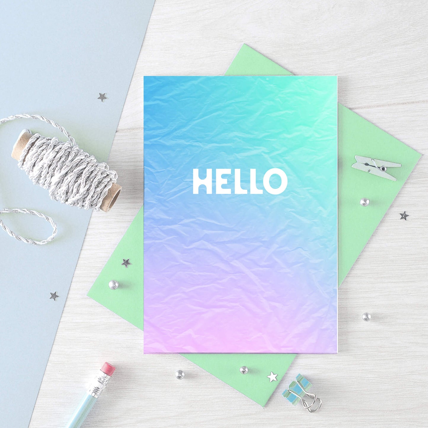 Hello Card by SixElevenCreations. Product Code SE4001A6
