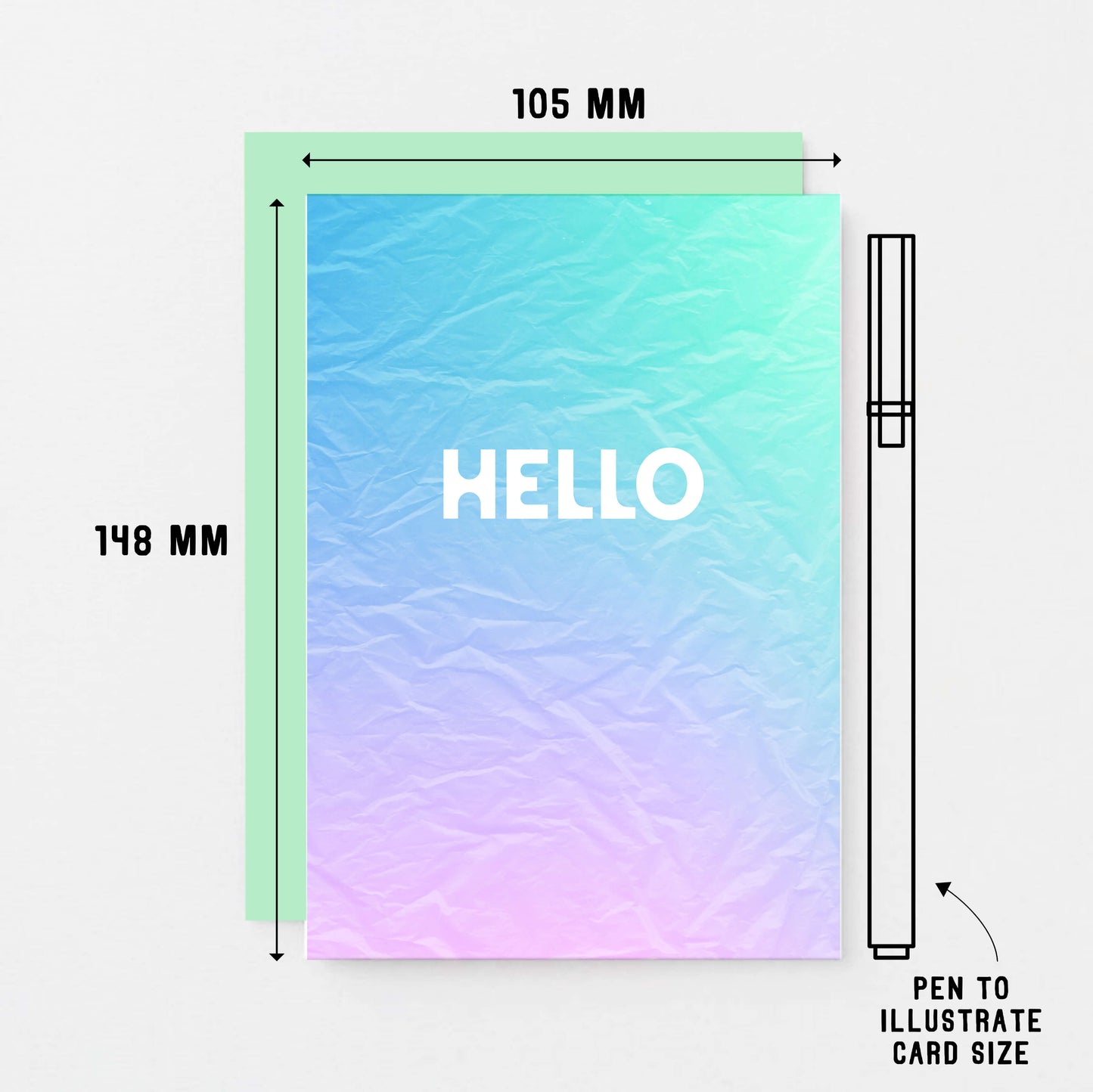 Hello Card by SixElevenCreations. Product Code SE4001A6