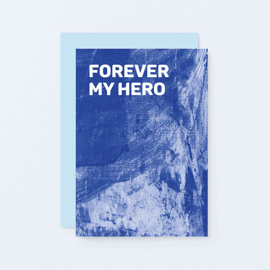 Thank You Card by SixElevenCreations. Reads Forever my hero. Product Code SE0807A6