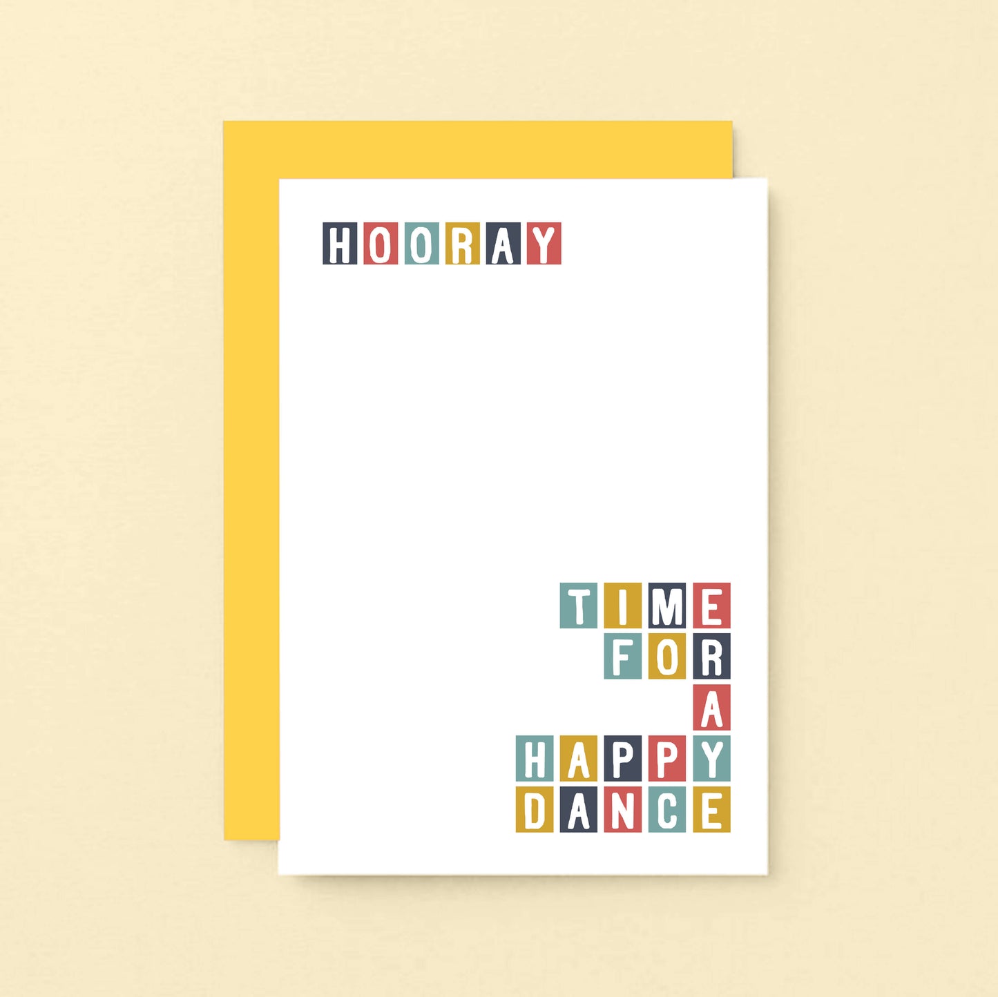 Congratulations Card by SixElevenCreations. Reads Hooray Time for a happy dance. Product Code SE0321A6